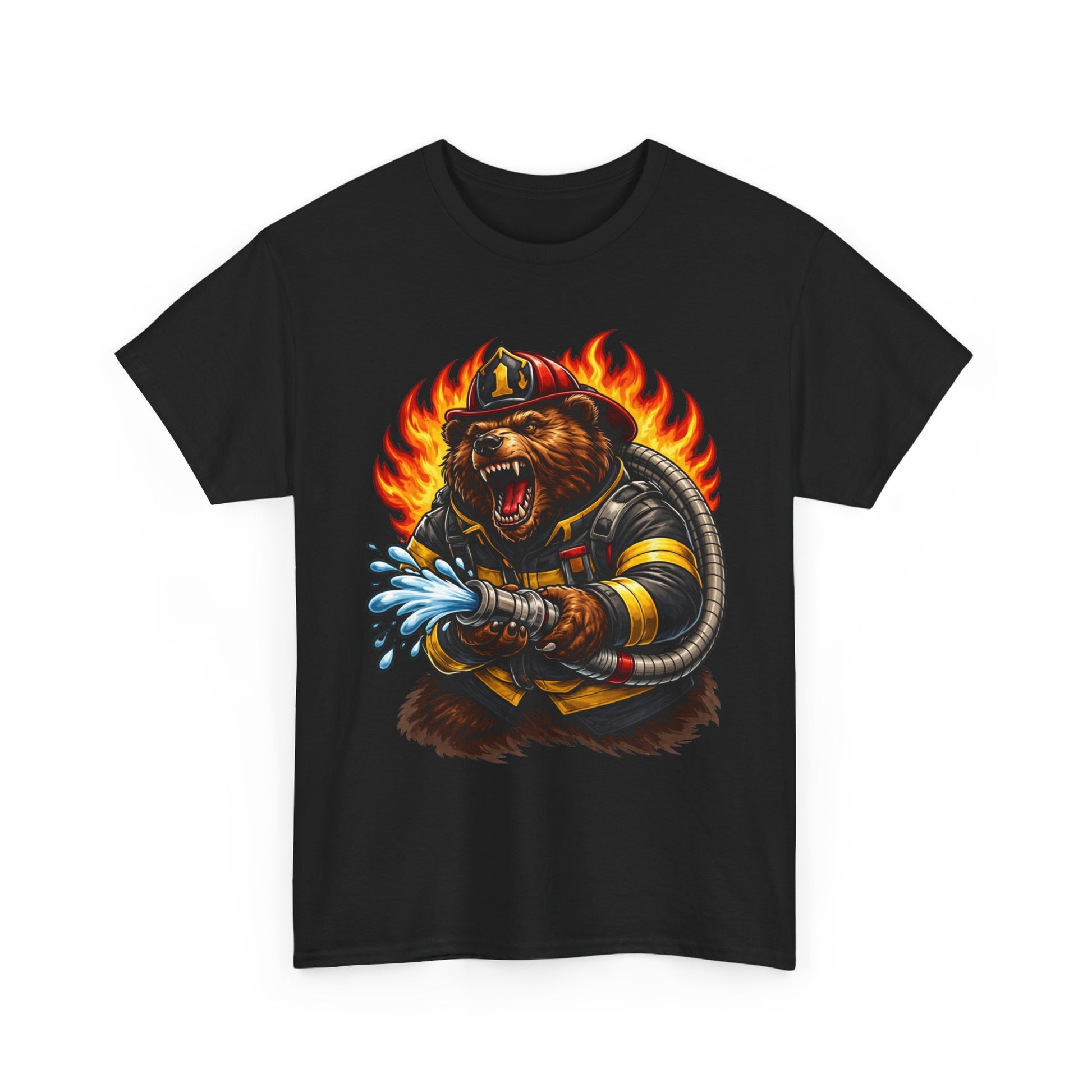 Firefighter Bear T-Shirt – Brave Fireman Graphic Tee