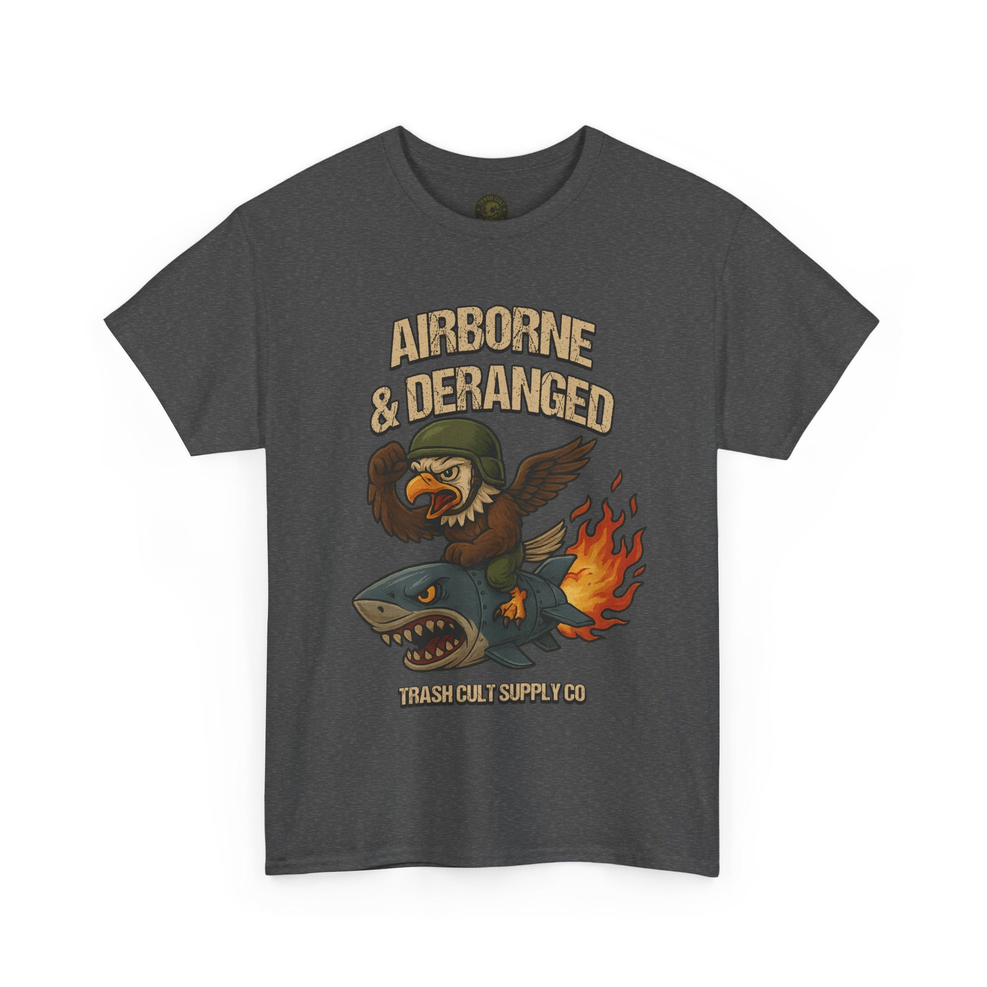 Airborne & Deranged T-Shirt – Trash Cult Supply Co. | Gildan 5000 Heavy Cotton Tee