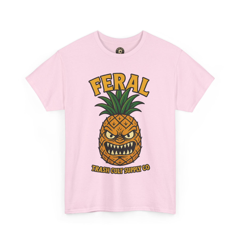 Feral Evil Pineapple Shirt – Aggressive Fruit Trashcore Tee – Gildan 5000 Unisex