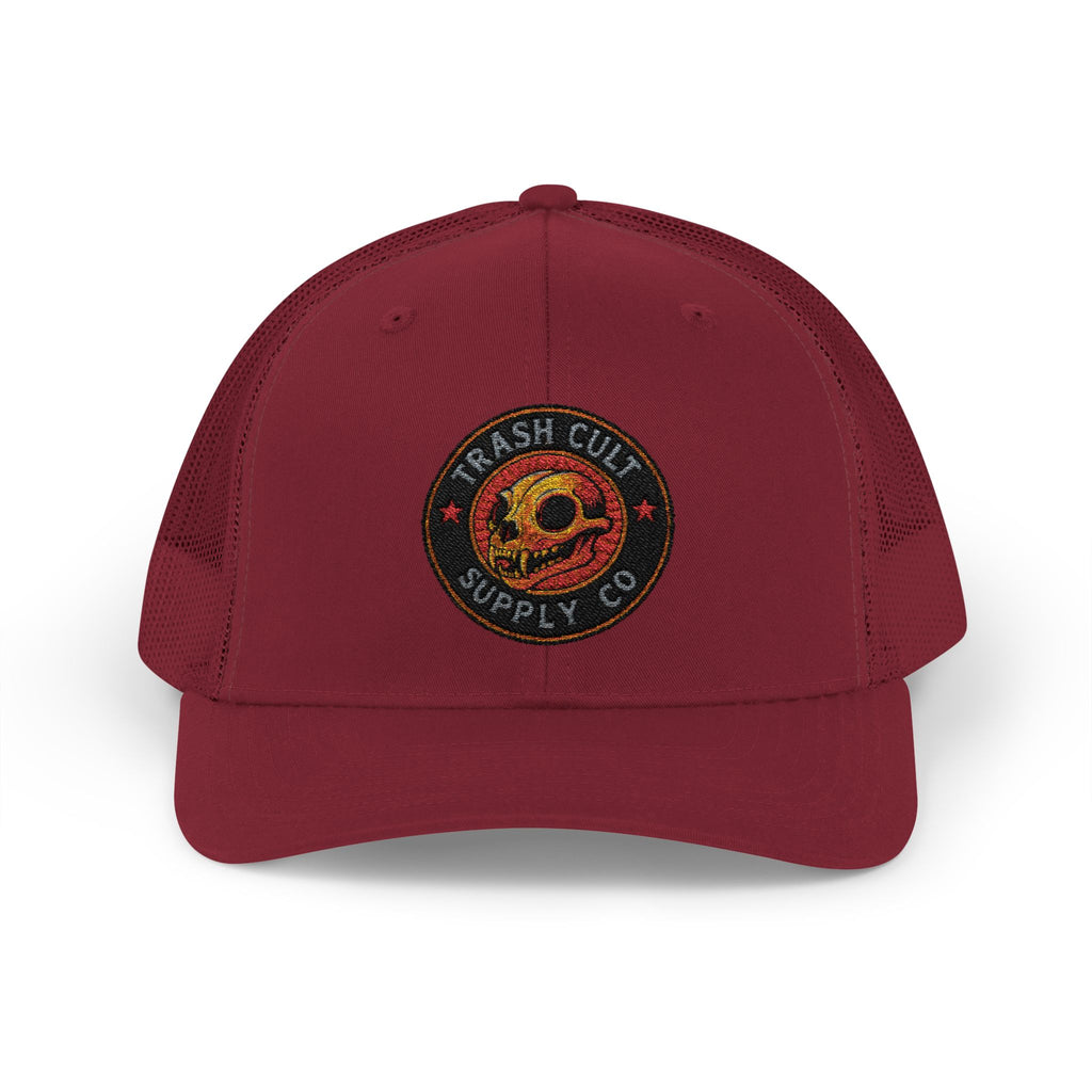 Trash Cult Supply Co. Trucker Hat – Embroidered Logo Snapback Cap