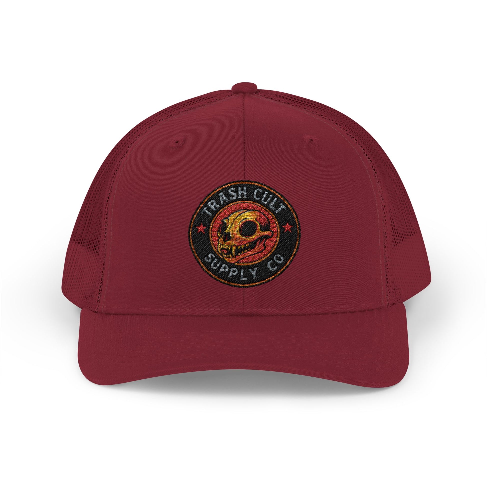 Trash Cult Supply Co. Trucker Hat – Embroidered Logo Snapback Cap