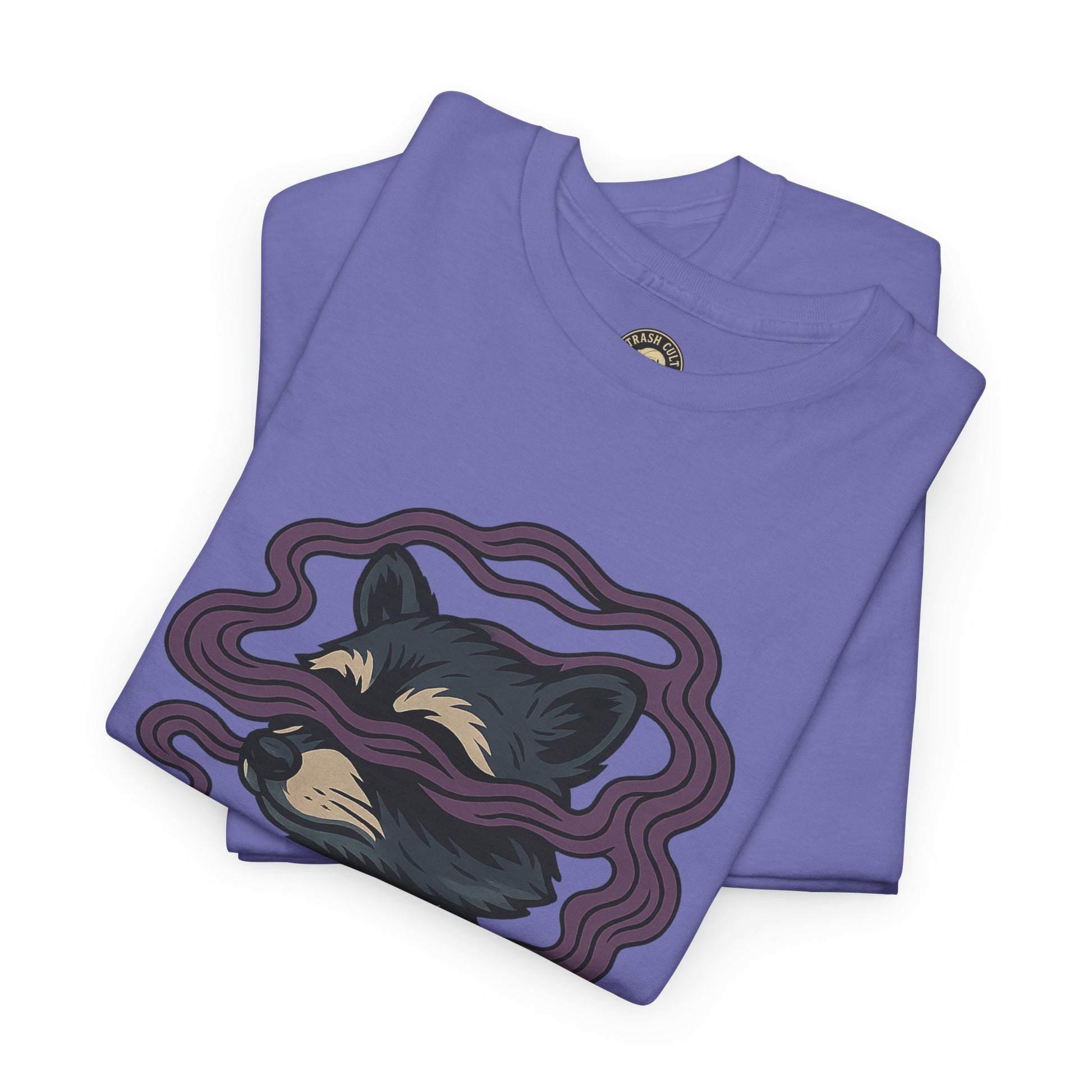 Suited Raccoon Smoke Design – Trash Cult Supply Co | Bold Graffiti Tattoo Tee
