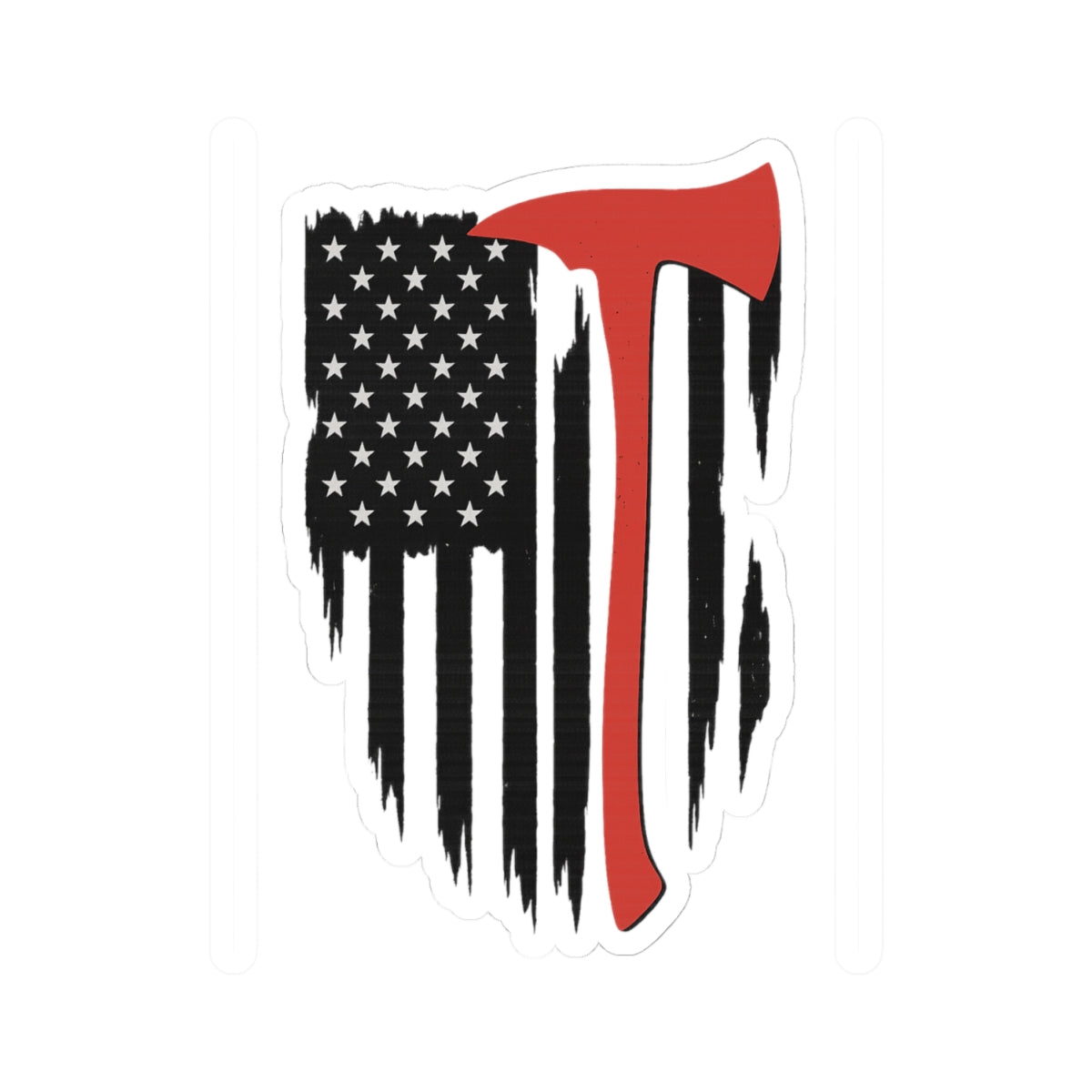 Patriotic Axe Kiss-Cut Stickers - Perfect for Mugs, Laptops, Gift Wrap, Scrapbooks, Outdoor Enthusiasts, Freedom Celebrations