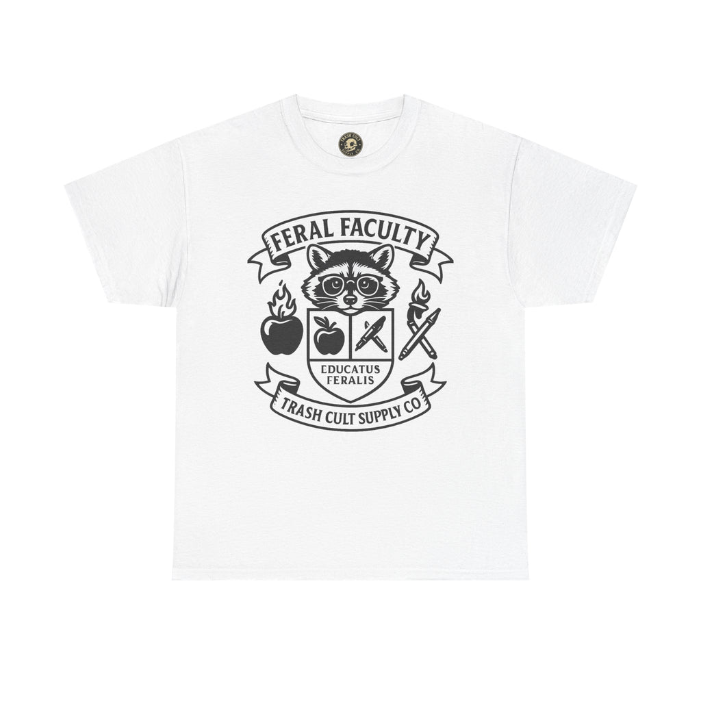 Feral Faculty Tee, Fun Teacher Shirt, Animal Lover Gift, Cool Graphic Tee, Casual Everyday Wear, Unisex Cotton T-Shirt