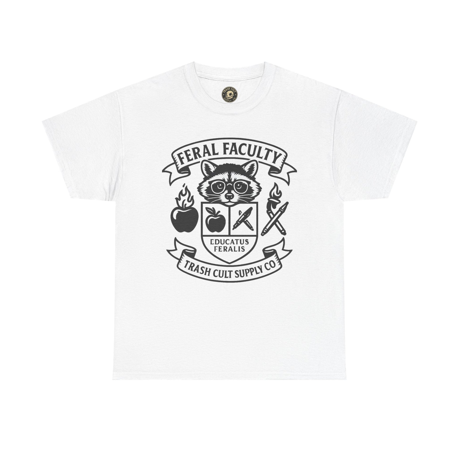 Feral Faculty Tee, Fun Teacher Shirt, Animal Lover Gift, Cool Graphic Tee, Casual Everyday Wear, Unisex Cotton T-Shirt