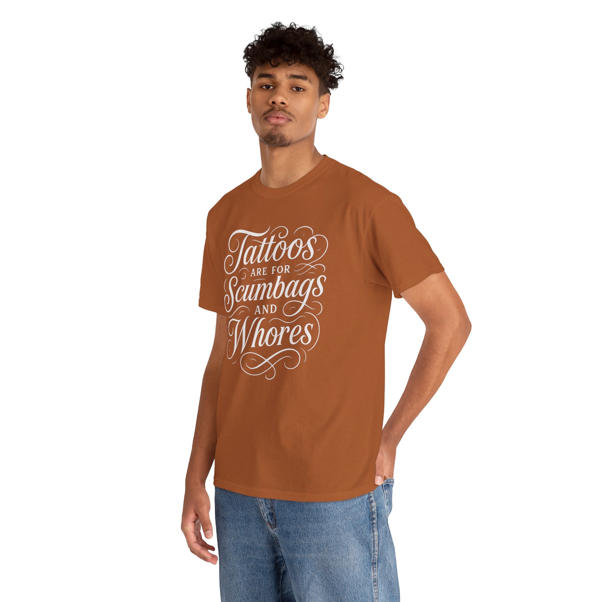 Casual Graphic Tee - "Tattoos Are for Scumbags and Whores" - Edgy Streetwear, Gift for Tattoo Lovers, Fun Unisex Fashion, Unique [...]