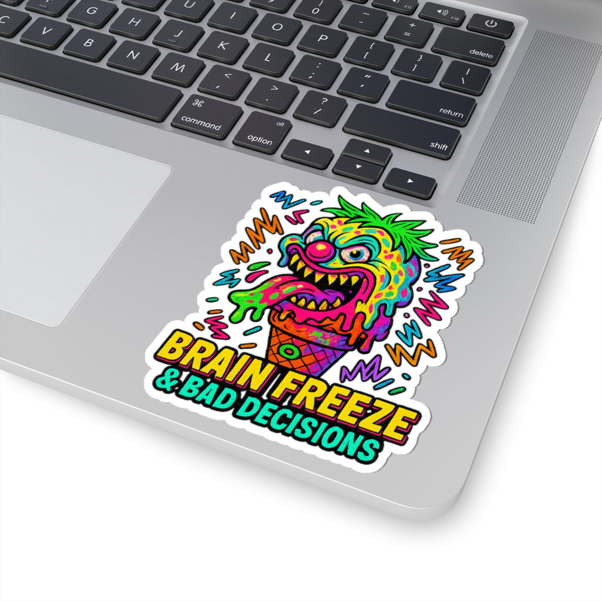 Brain Freeze & Bad Decisions – Limited Edition Kiss Cut Sticker | Illuminasty Drop
