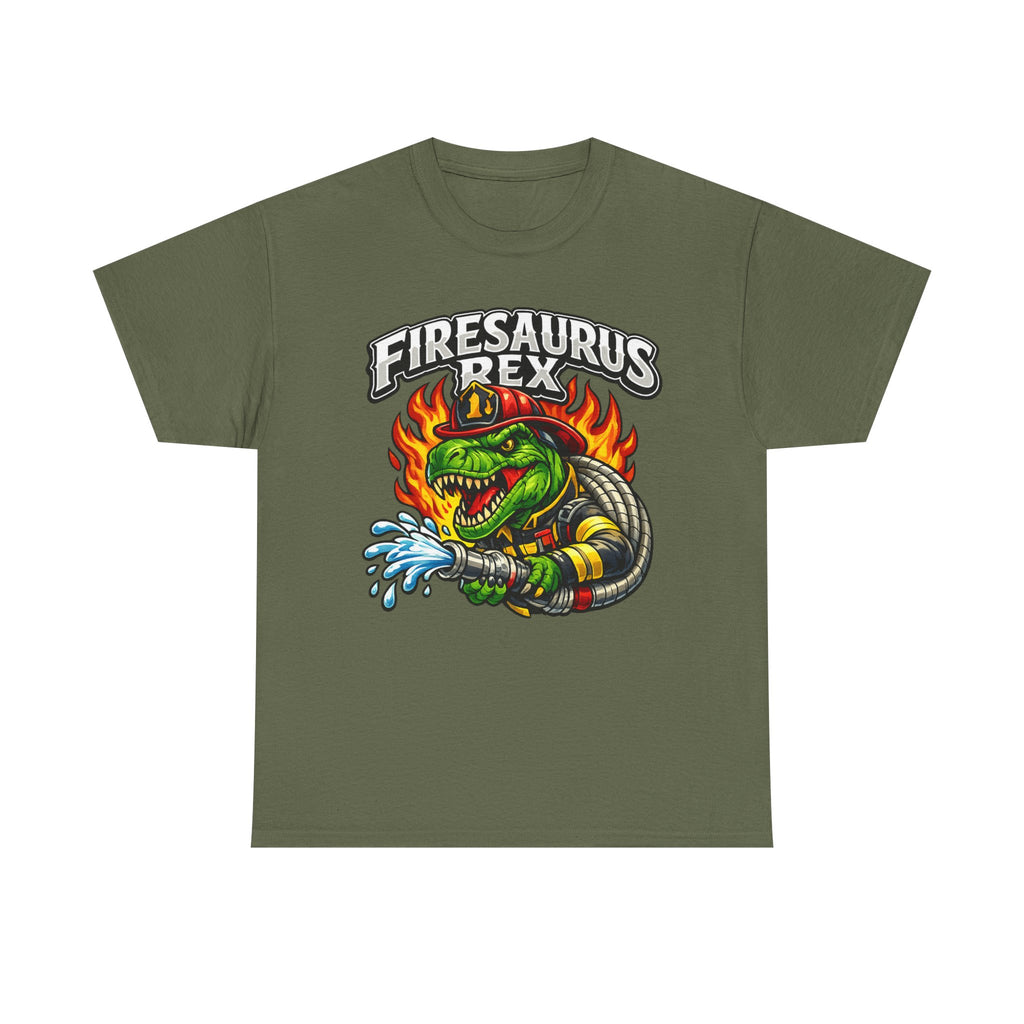 Firesaurus Rex T-Shirt — Funny Firefighter Dinosaur Tee
