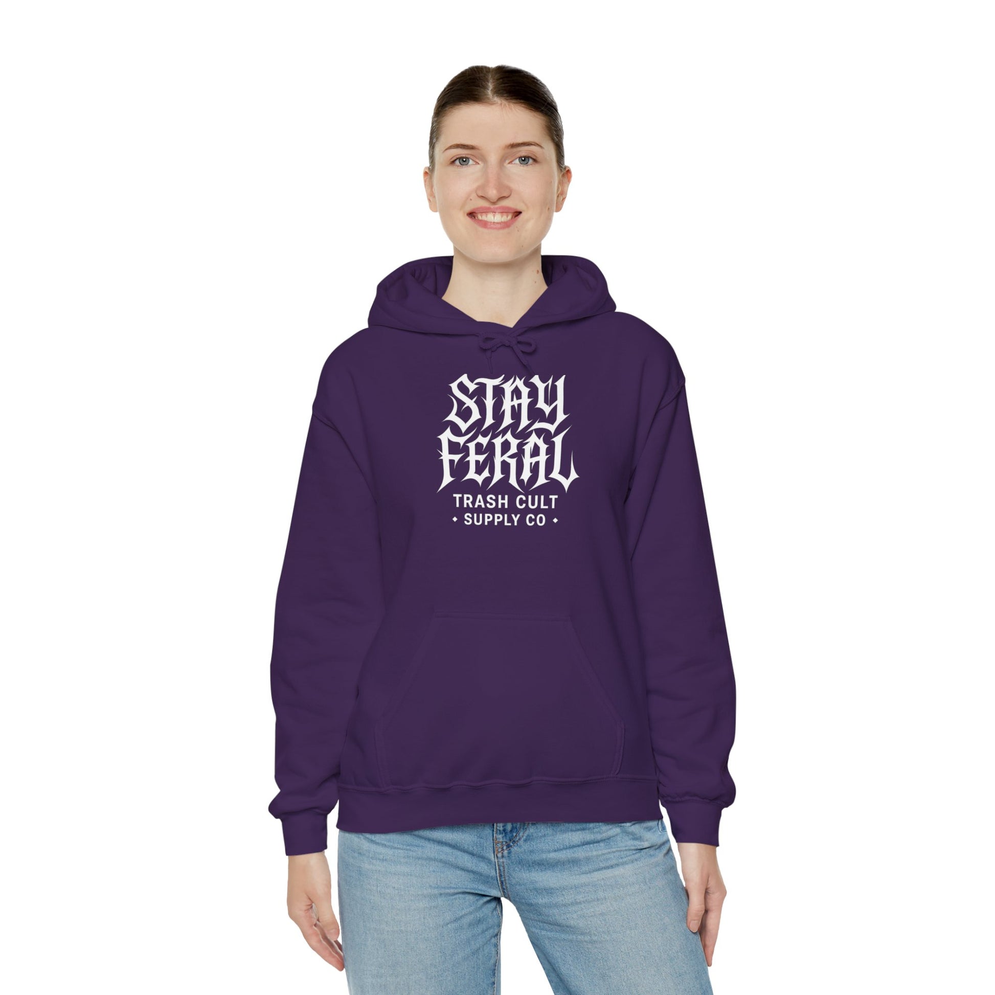 Stay Feral Gothic Hoodie – Trash Cult Supply Co Unisex Pullover