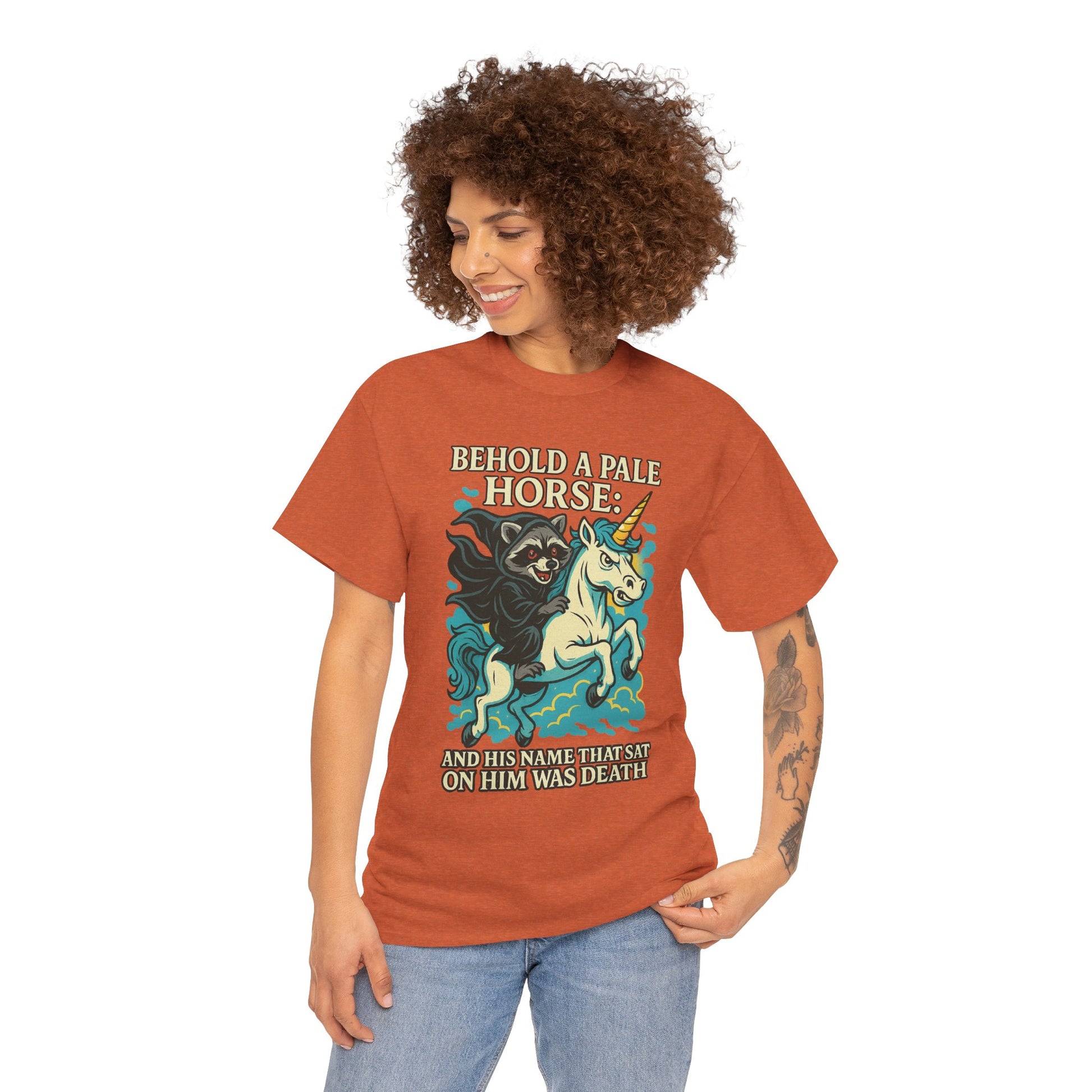 Behold a Pale Horse – Raccoon of Death Shirt | Gildan 5000 Unisex Tee