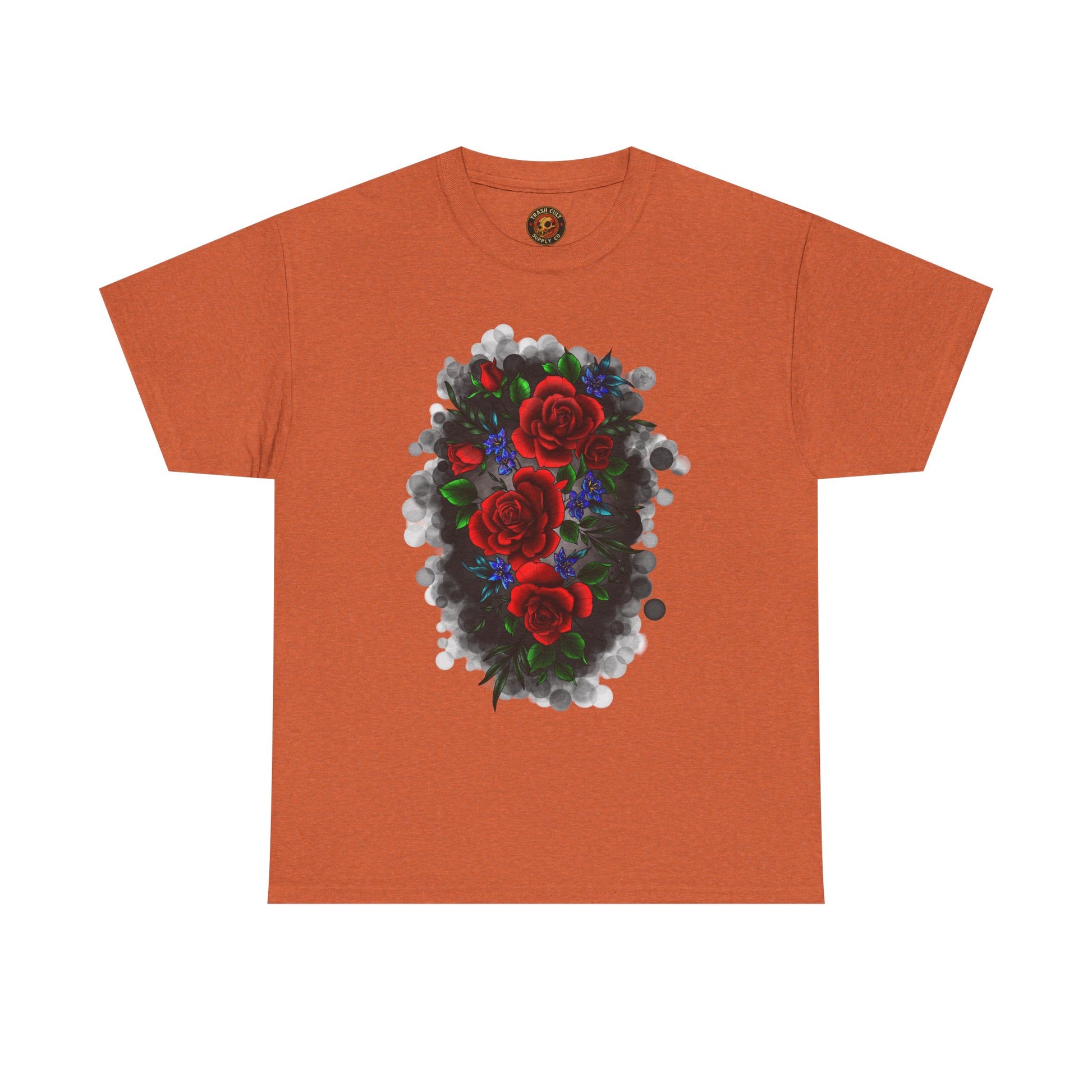 Floral Smoke Tattoo T-Shirt – Lara Davenport x Trash Cult Supply Co. Collab (Gildan 5000)