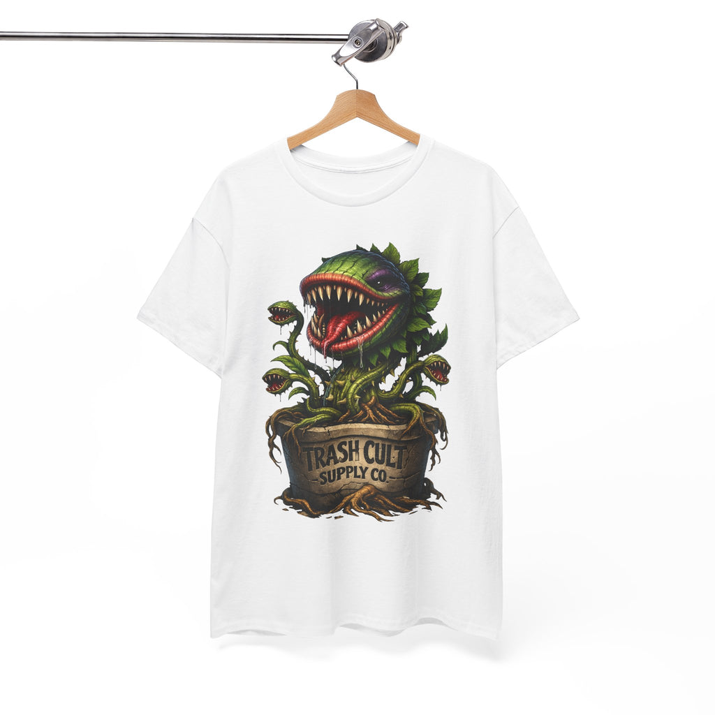 Carnivorous Plant Graphic Tee — "Trash Cult Supply Co." Potted Monster Shirt