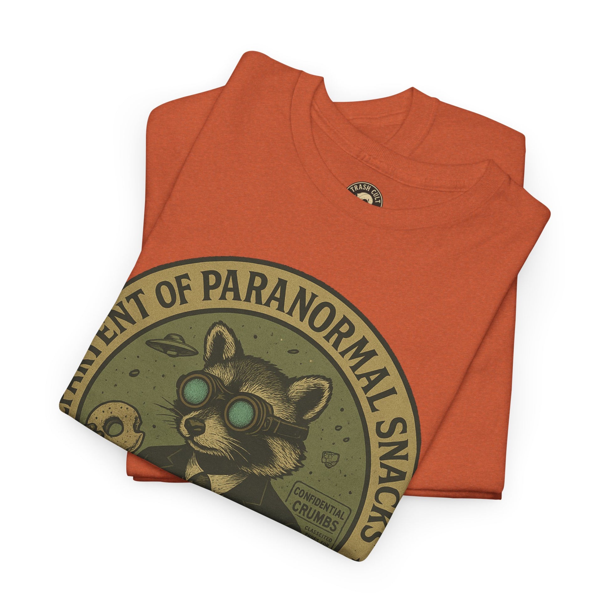 Department of Paranormal Snacks Shirt – Trash Cult Supply Co – Vintage Cryptid Division Tee – Gildan 5000