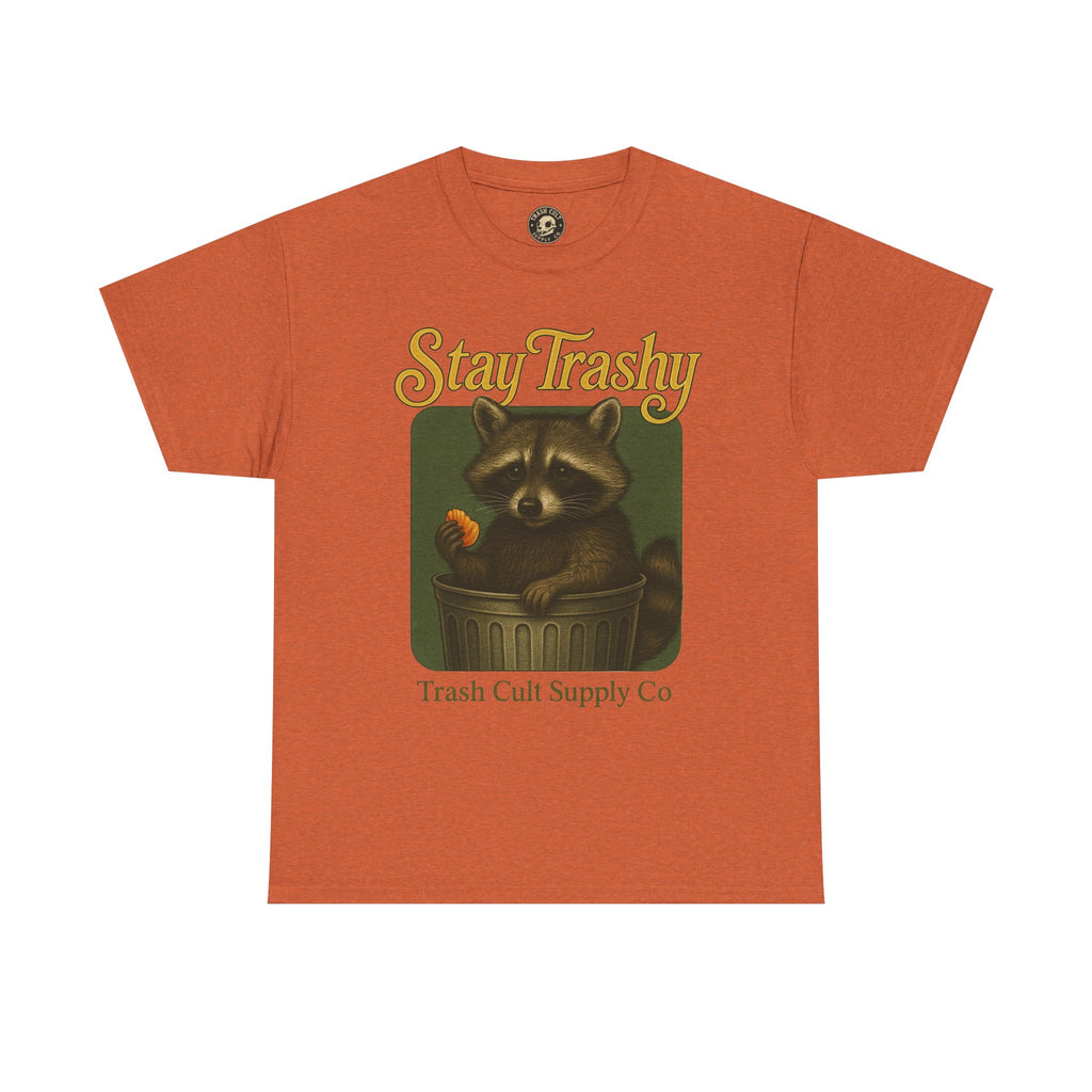 Stay Trashy Raccoon T-Shirt – Vintage-Style Cute Trash Panda | Trash Cult Supply Co | Gildan 5000