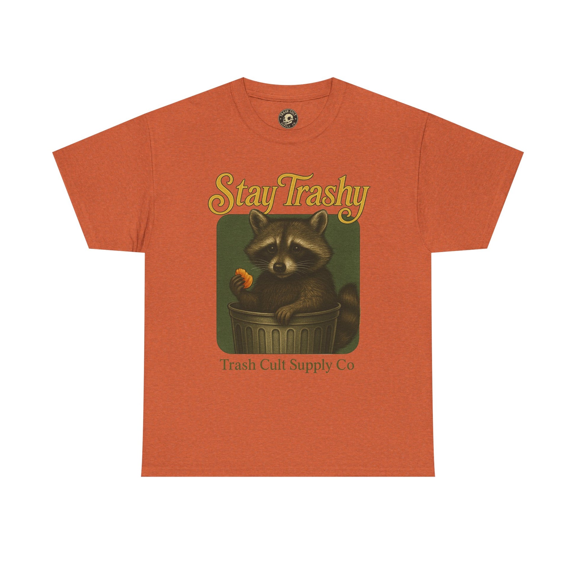 Stay Trashy Raccoon T-Shirt – Vintage-Style Cute Trash Panda | Trash Cult Supply Co | Gildan 5000