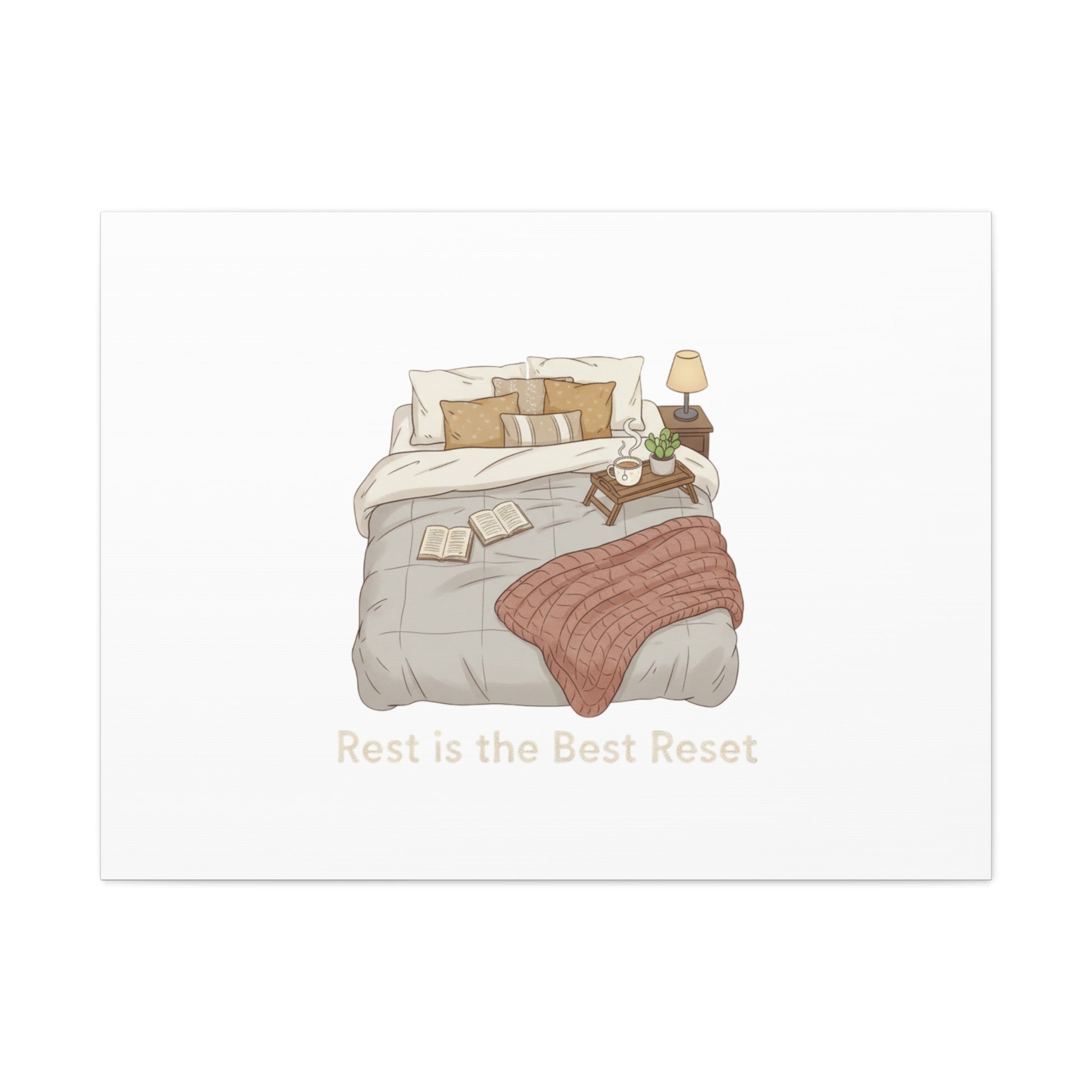 Rest is the Best Reset Canvas | sleepy humor, restful vibes