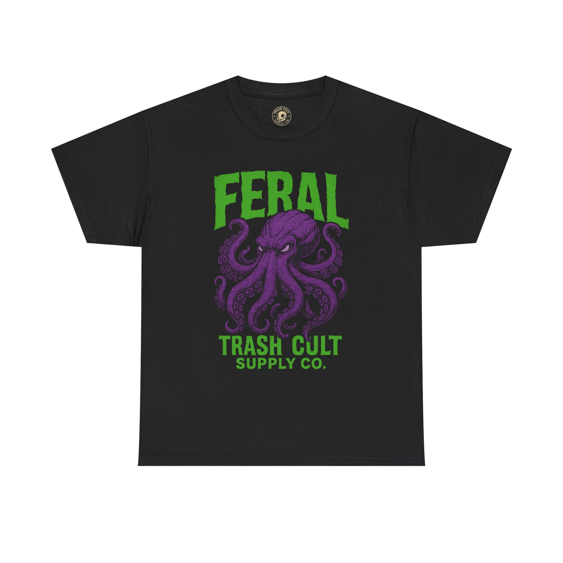 FERAL Octopus Tee – Trash Cult Supply Co. | Bold Purple Tentacle Streetwear