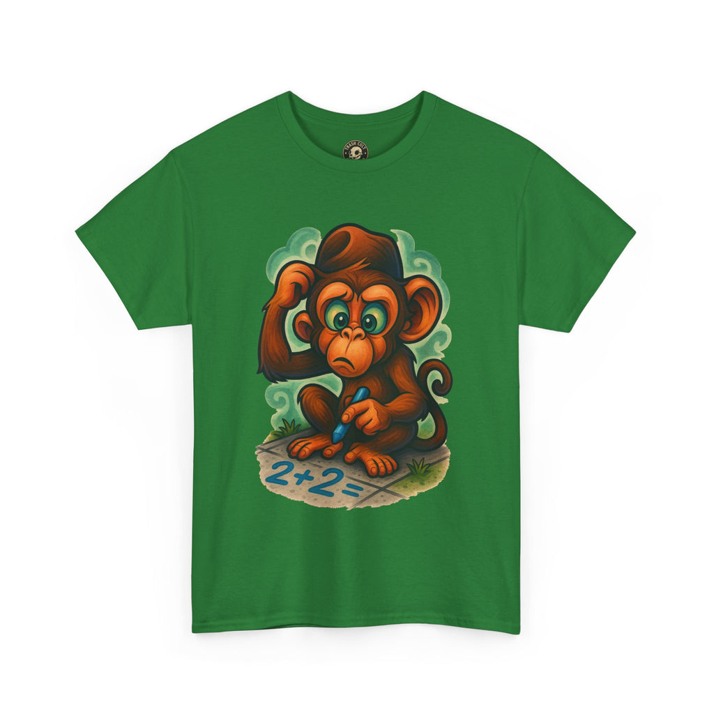 Confused Monkey Math Shirt – Funny Thoughtful Graphic Tee | Unisex Gildan 5000