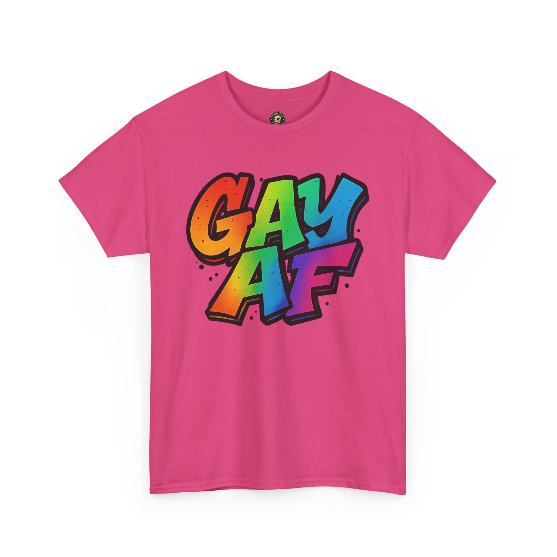 Pride Graphic Tee, Vibrant Gay AF Cotton T-Shirt, LGBTQ+ Celebration Wear, Fun Gift for Friends, Festival Fashion