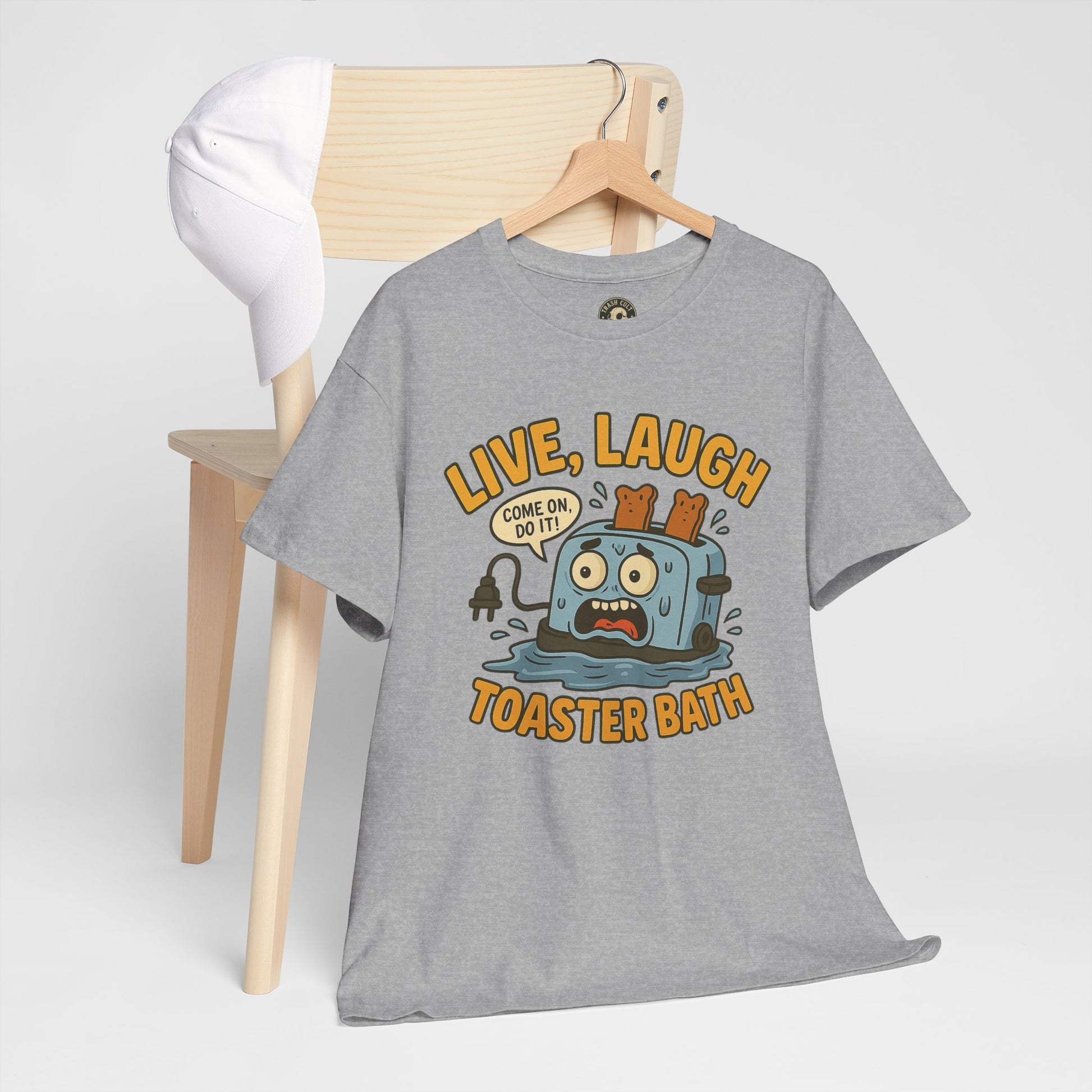Funny Toaster Bath Tee, Humorous Unisex Shirt, Gift for Friends, Lightweight Cotton Tee, Birthday Party Outfit
