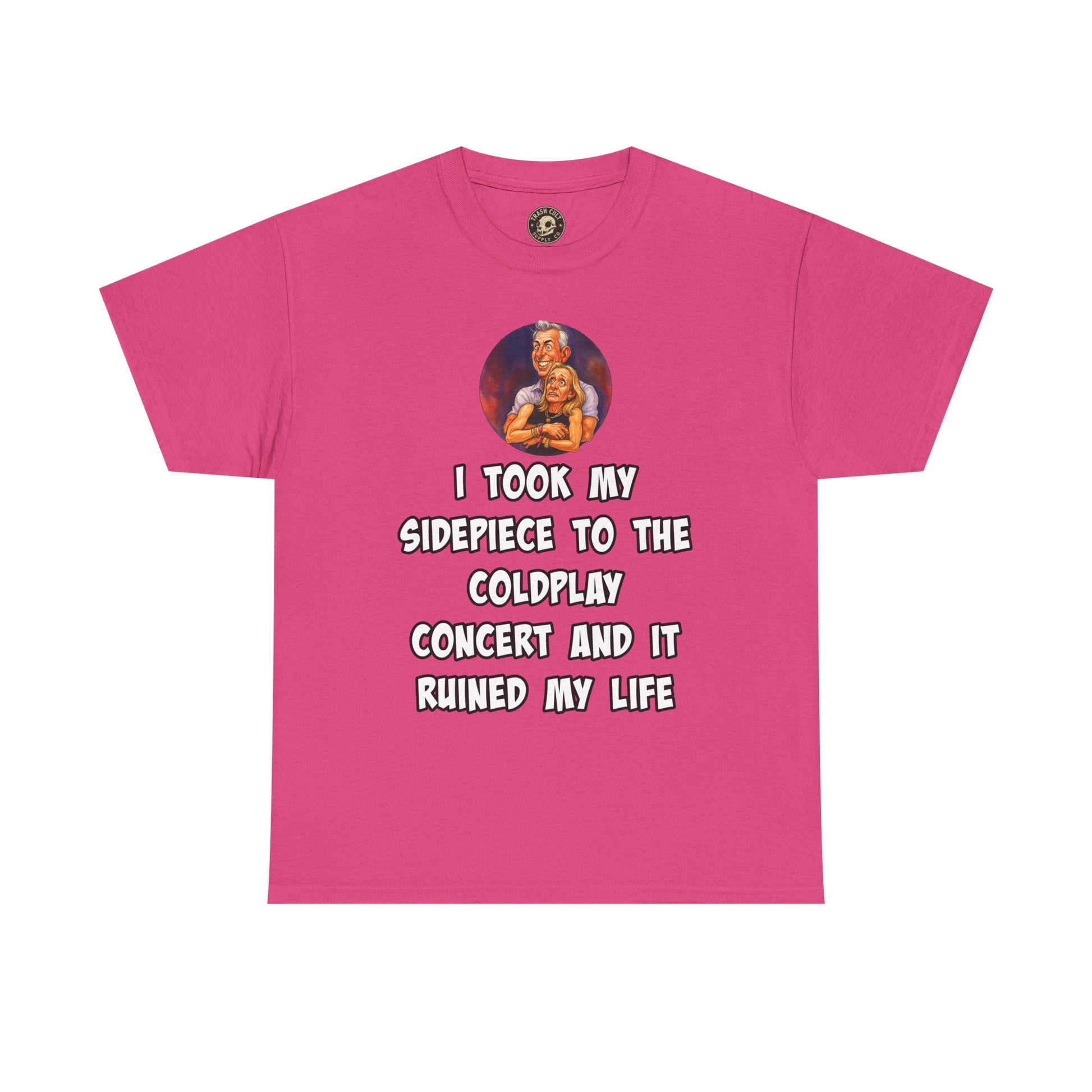 Funny CEO Concert Shirt – “I Took My Sidepiece to the Coldplay Concert” Meme Tee – Gildan 5000