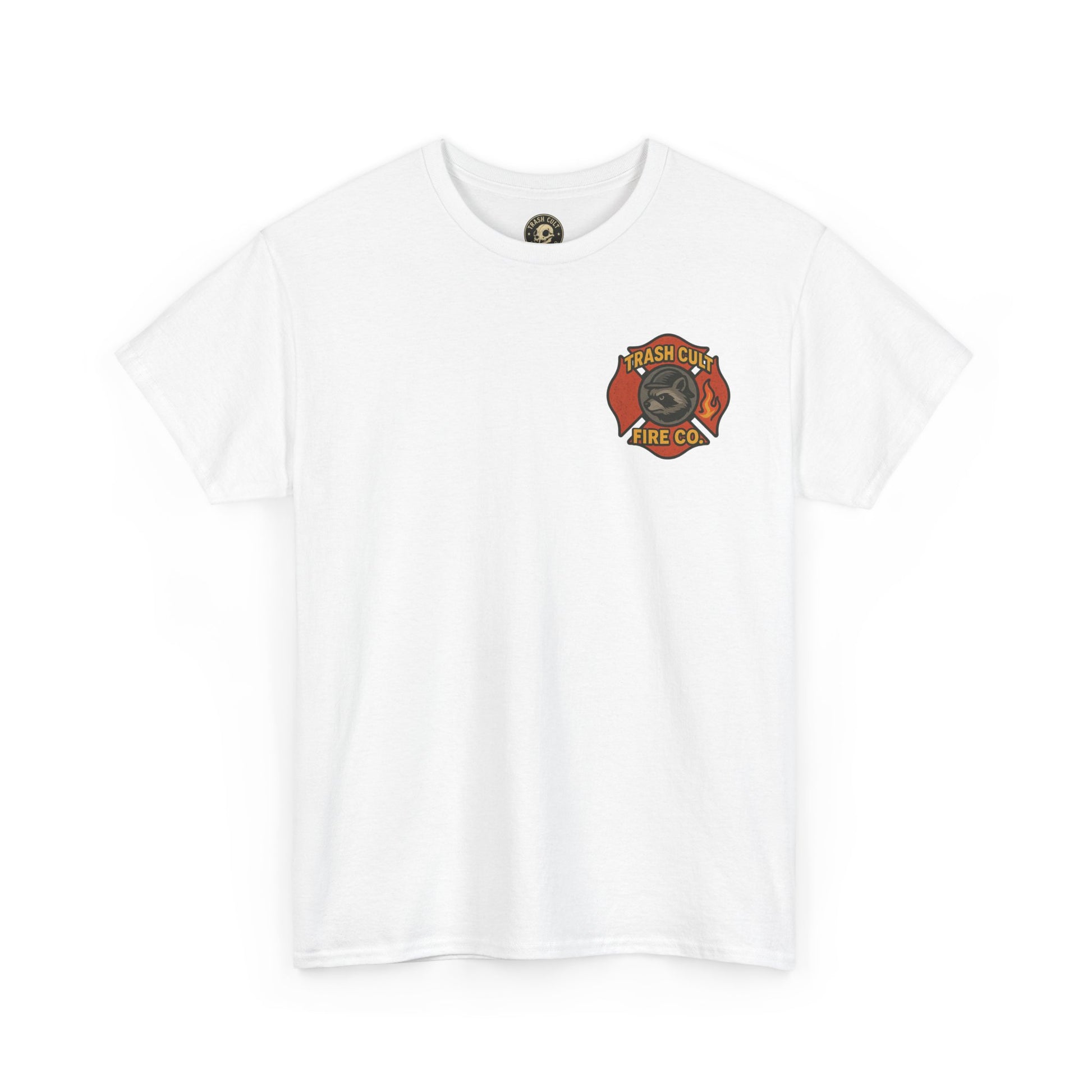 Trash Cult Fire Co. Unisex Tee - Quirky Raccoon Design, Fun Gift, Casual Wear, Firefighter Humor, Unique Apparel