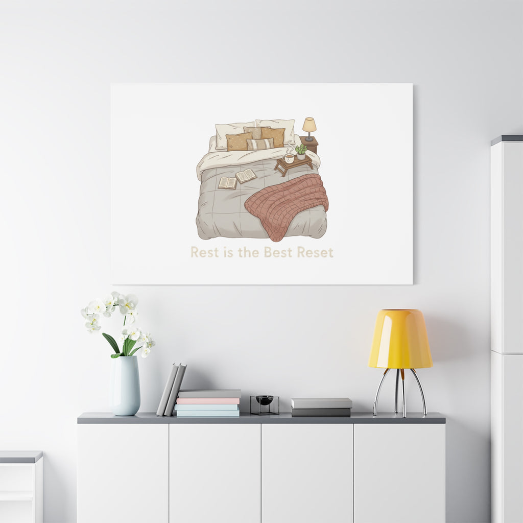 Rest is the Best Reset Canvas | sleepy humor, restful vibes