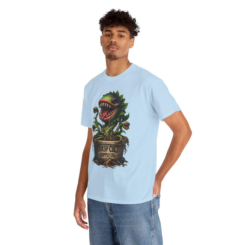 Carnivorous Plant Graphic Tee — "Trash Cult Supply Co." Potted Monster Shirt
