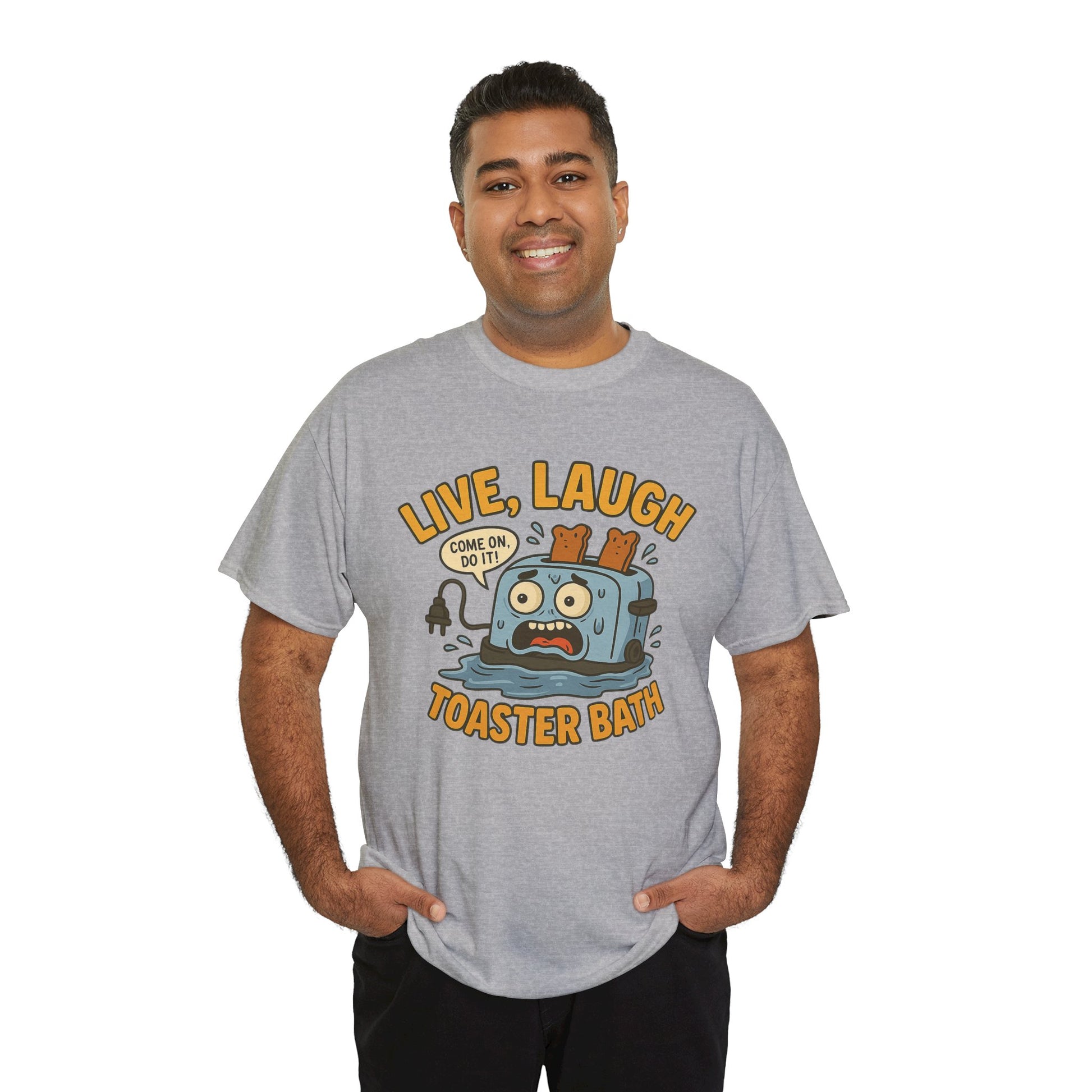 Funny Toaster Bath Tee, Humorous Unisex Shirt, Gift for Friends, Lightweight Cotton Tee, Birthday Party Outfit
