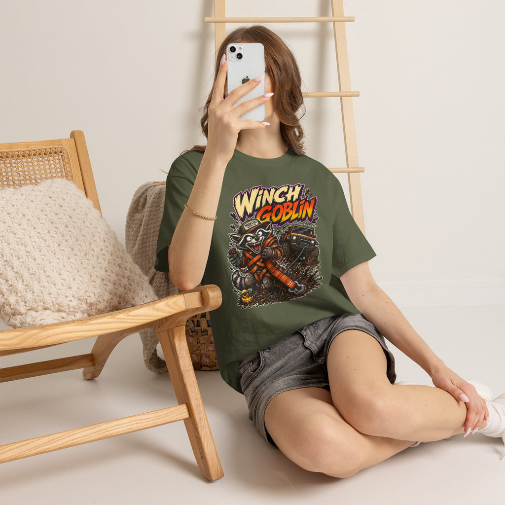 Winch Goblin Tee — Vintage Tow Truck Mechanic Graphic Shirt