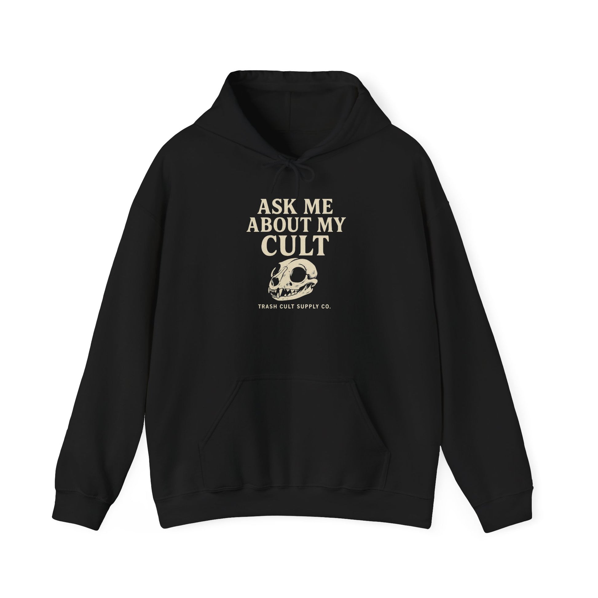 Gothic Cult Hoodie – Unisex Heavy Blend™ Sweatshirt, Perfect for Halloween, Alternative Fashion, Streetwear, Gift for Friends