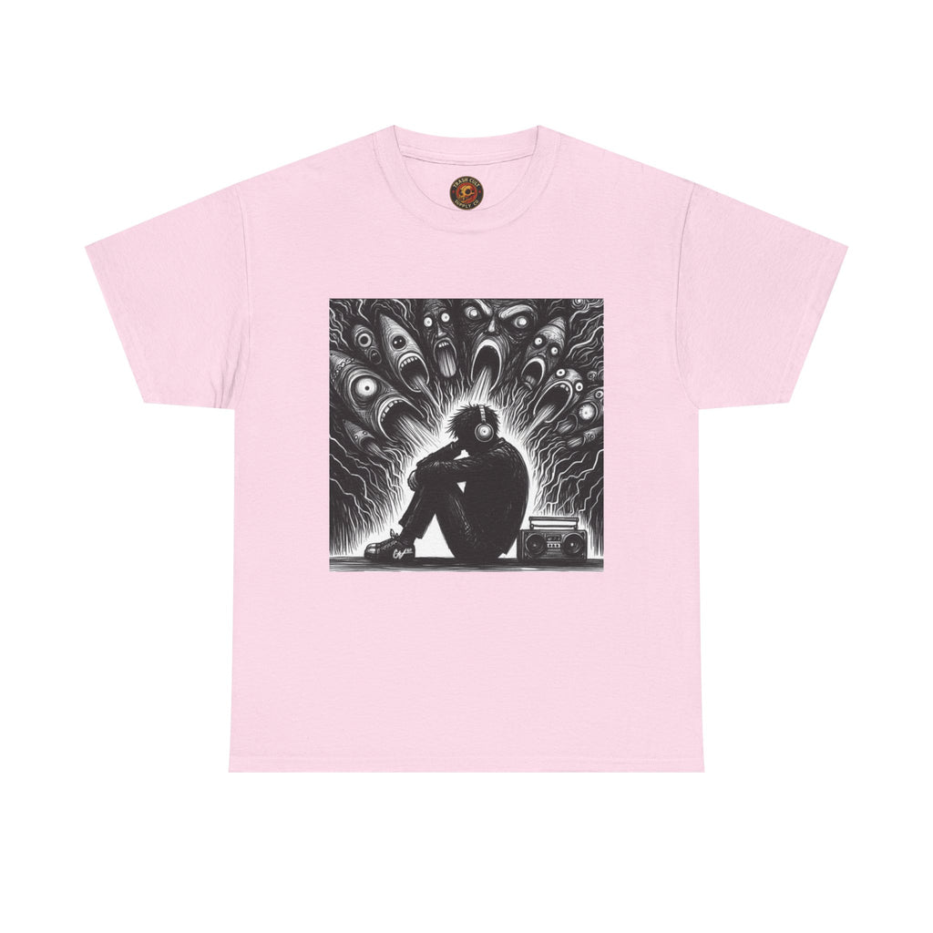 Xian Allen x Trash Cult Shirt – “Turn It Up Louder” | Screaming Chaos Headphones Tee
