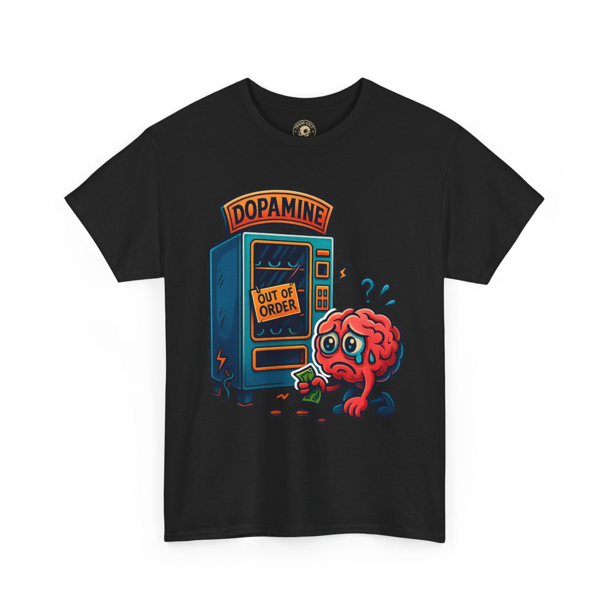 Dopamine Out of Order T-Shirt – Funny Quirky Mental Health Tee | Unisex Cotton Graphic Shirt