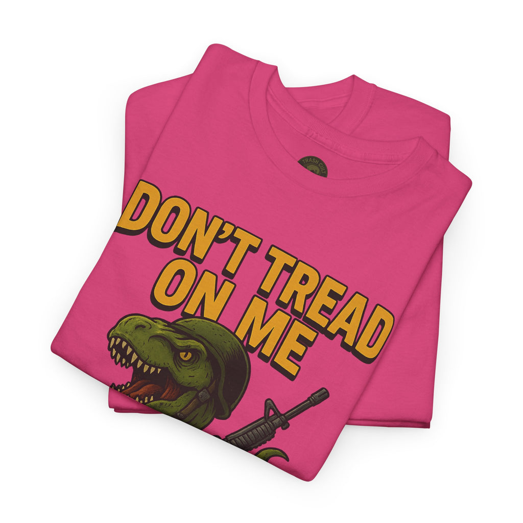 Don’t Tread On Me T-Rex T-Shirt – Liberty or Death Graphic | Trash Cult Supply Co. | Gildan 5000 Heavy Cotton