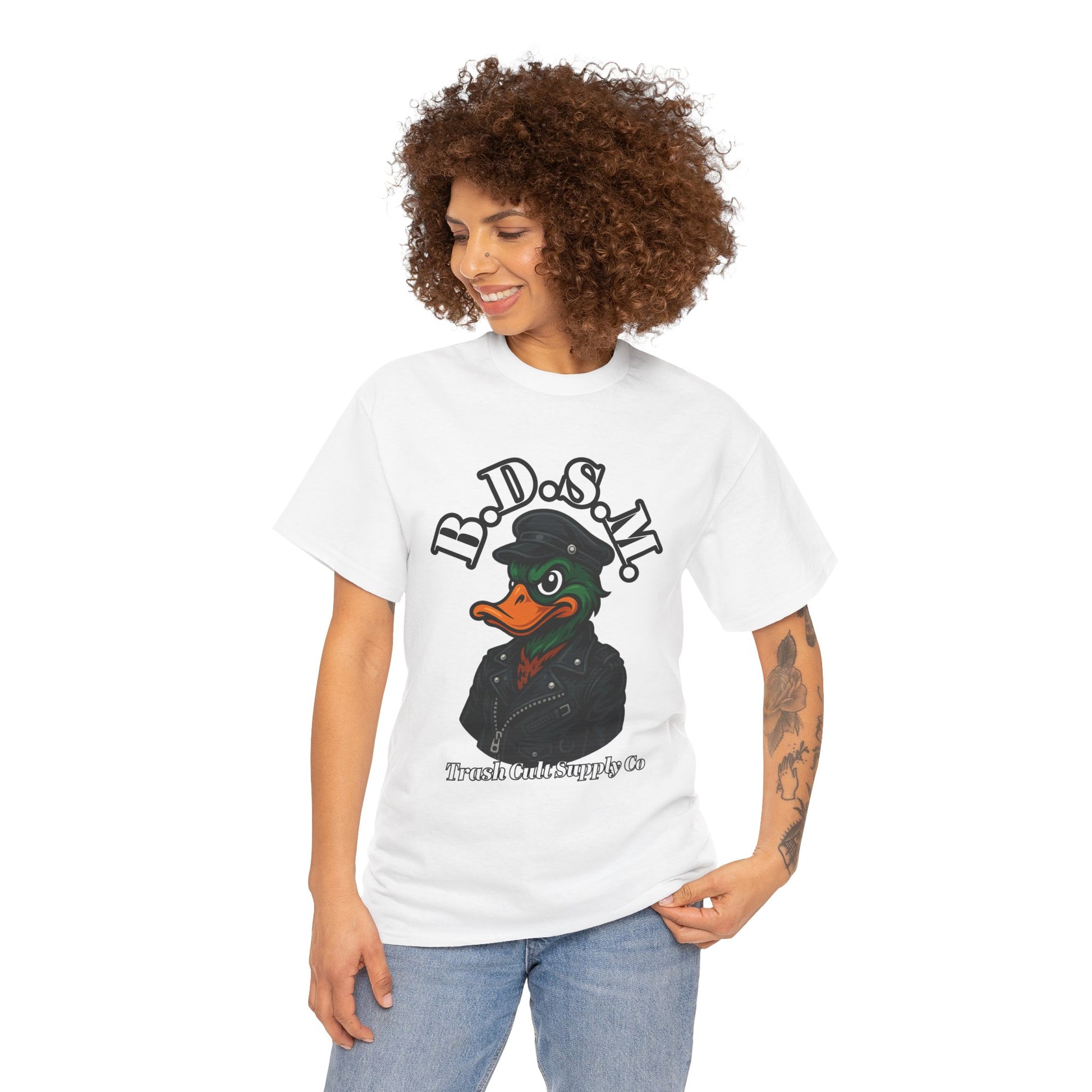 BDSM Mallard Duck Biker Shirt – Funny Biker Duck Tee on Gildan 5000