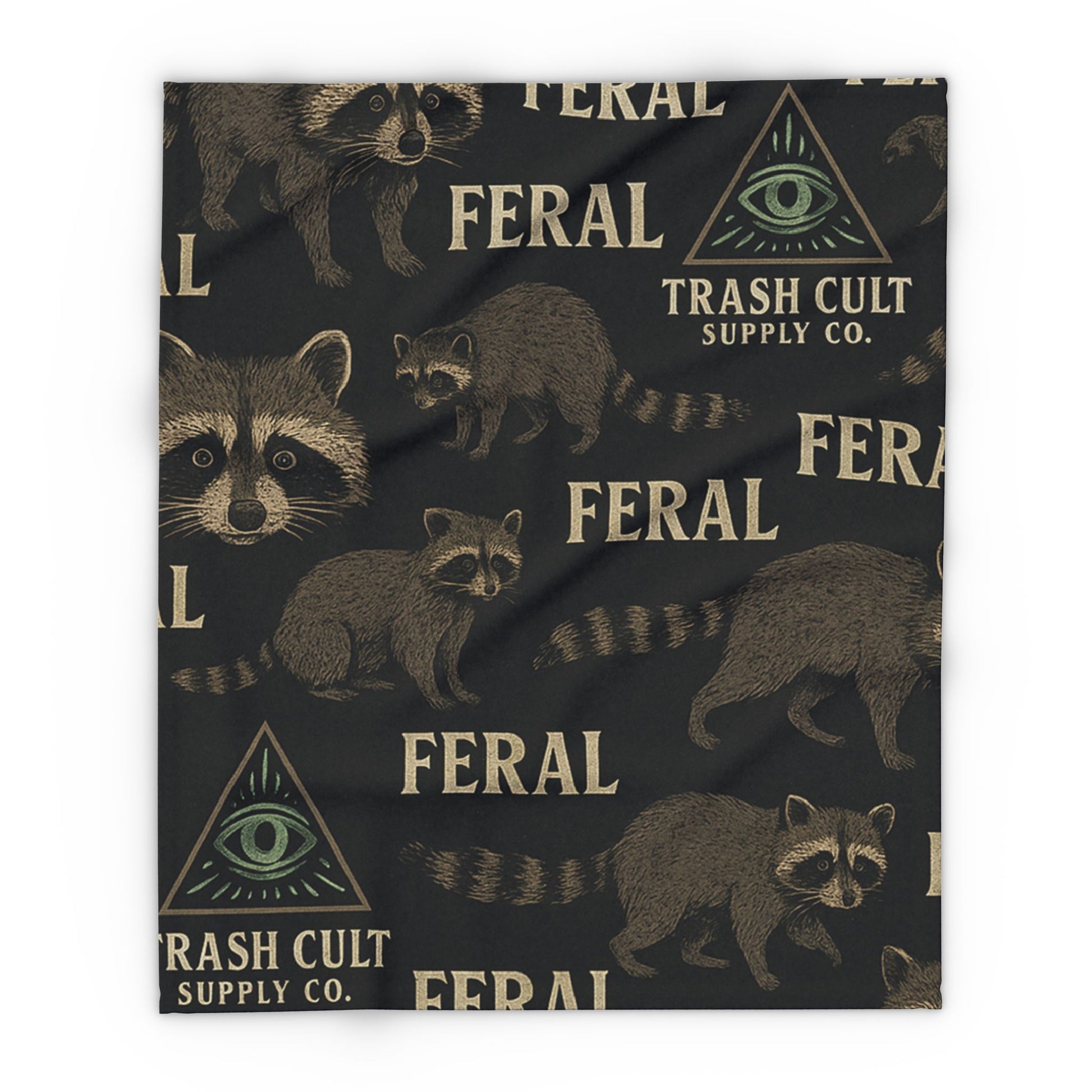 Feral Raccoon Arctic Fleece Blanket, Cozy Wildlife Blanket, Unique Gift for Animal Lovers, Soft Throw for Home Decor, Perfect for Camping