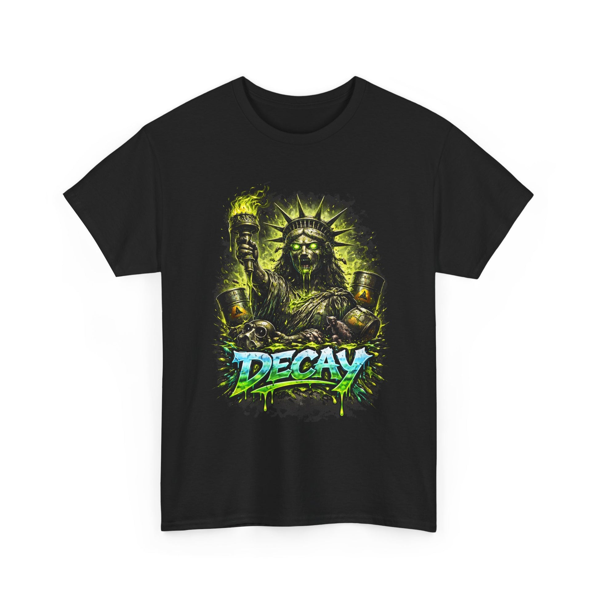 Decay Statue Graphic Tee — Grunge Horror Streetwear T-Shirt