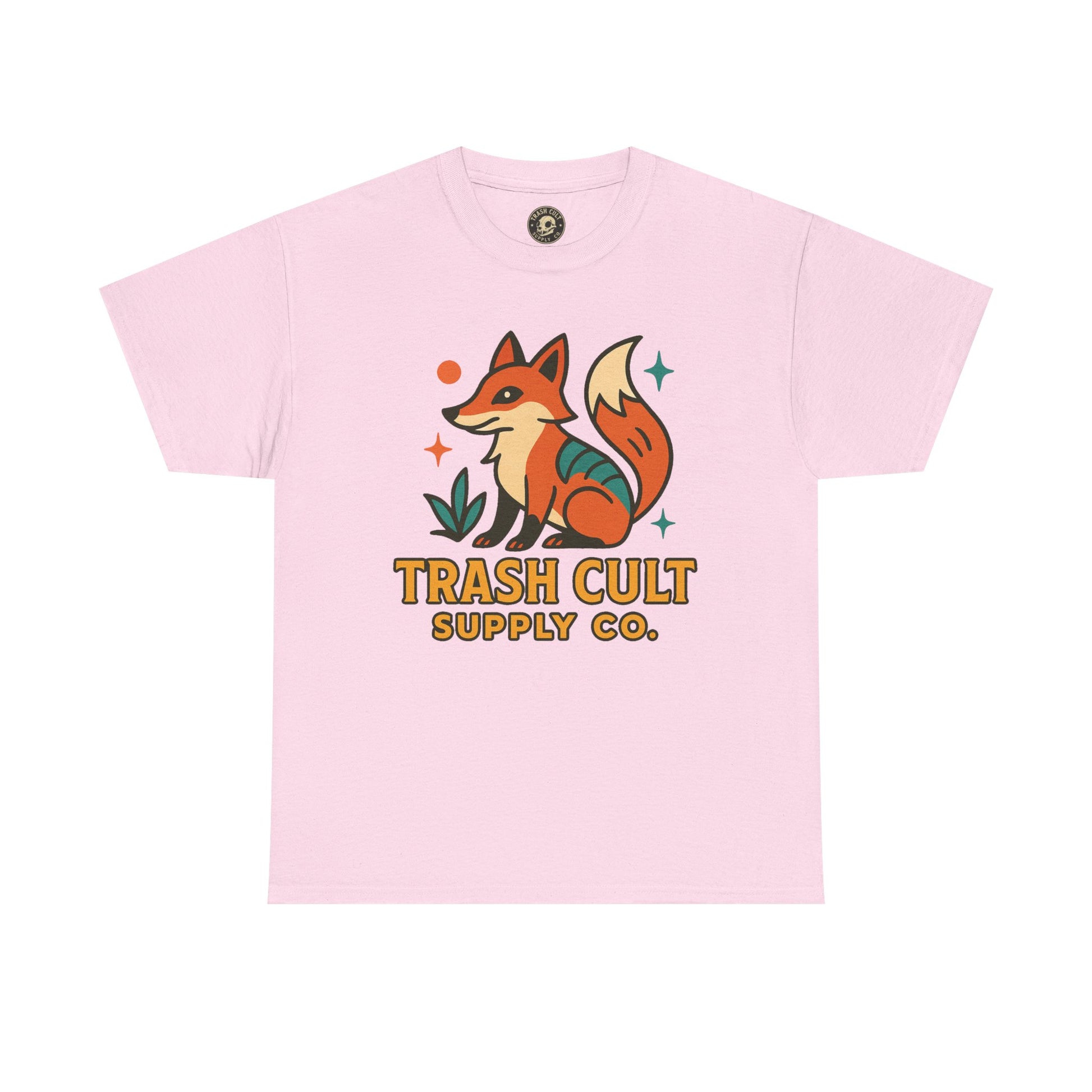 Trash Cult Fox Unisex Heavy Cotton Tee - Eco-Friendly Fashion Statement, Perfect for Nature Lovers, Casual Wear, Gifts, and Festivals