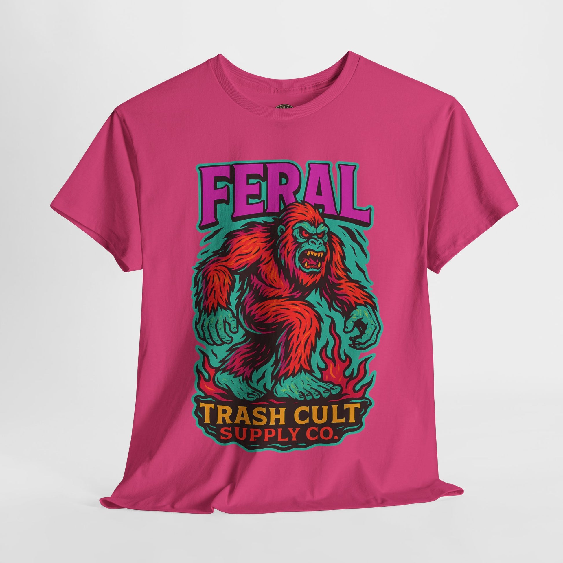 FERAL Bigfoot Shirt – Trashcore Bold Colors | Trash Cult Supply Co | Gildan 5000 Tee