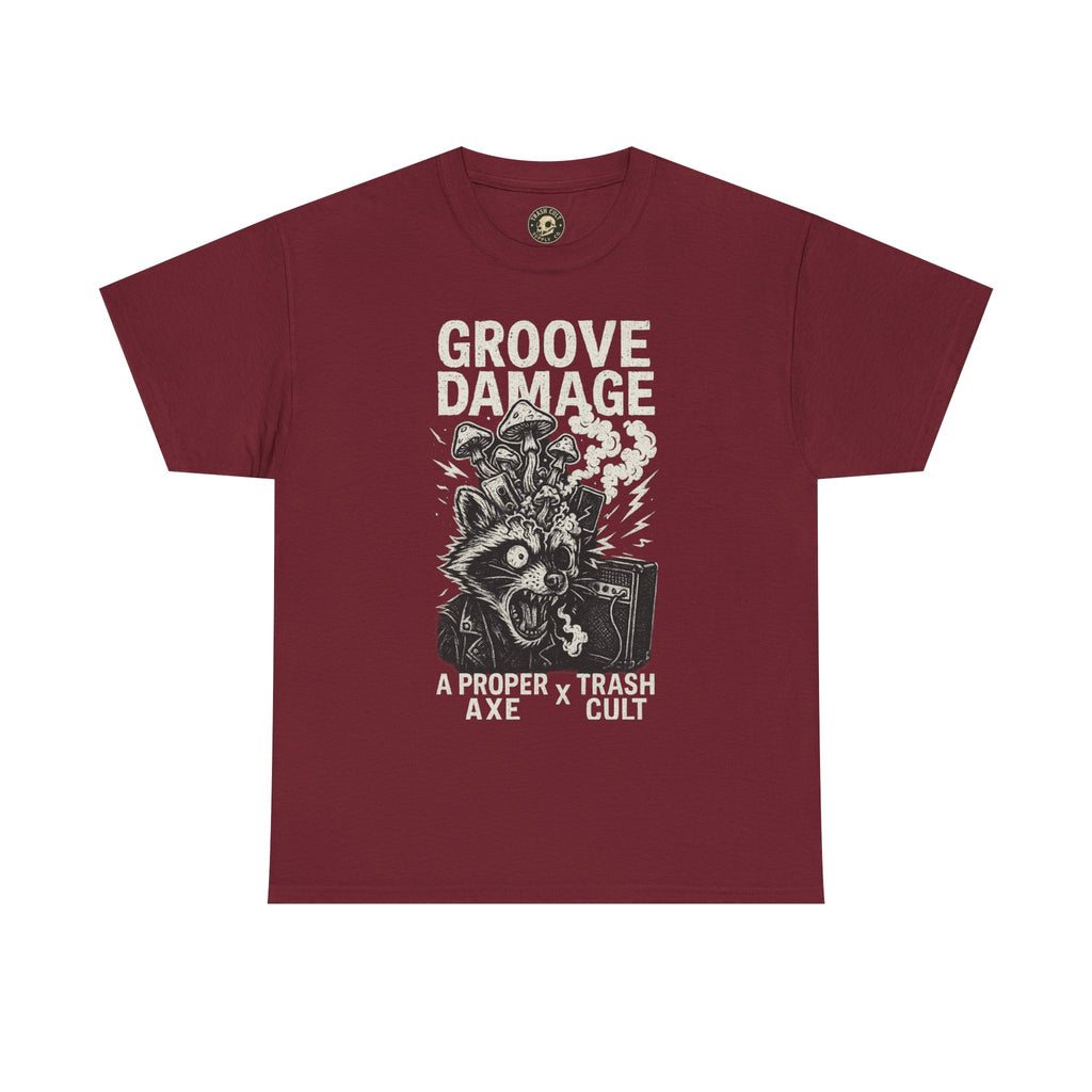 Groove Damage T-Shirt – A Proper Axe x Trash Cult Collab – Stoner Groove Punk Shirt
