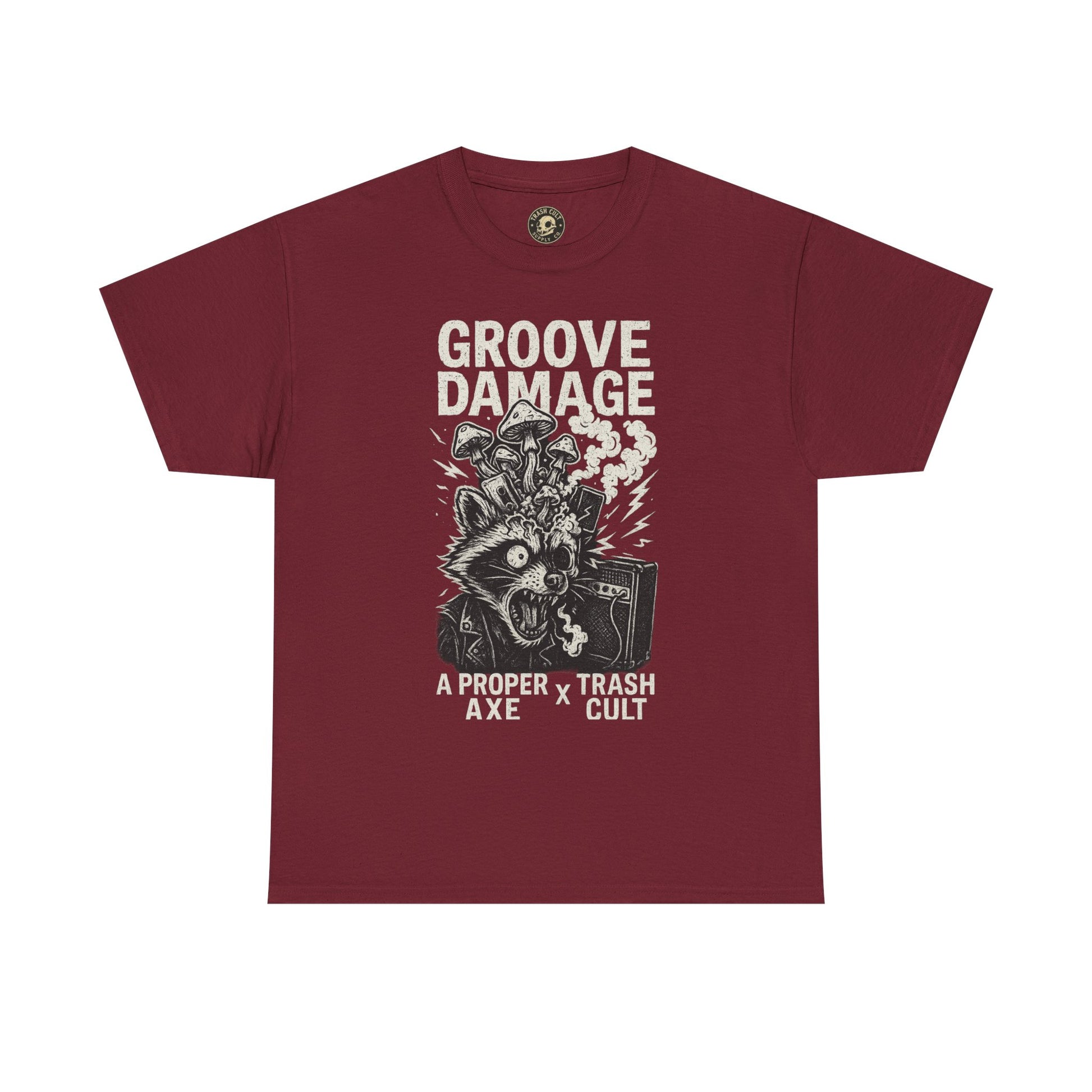 Groove Damage T-Shirt – A Proper Axe x Trash Cult Collab – Stoner Groove Punk Shirt