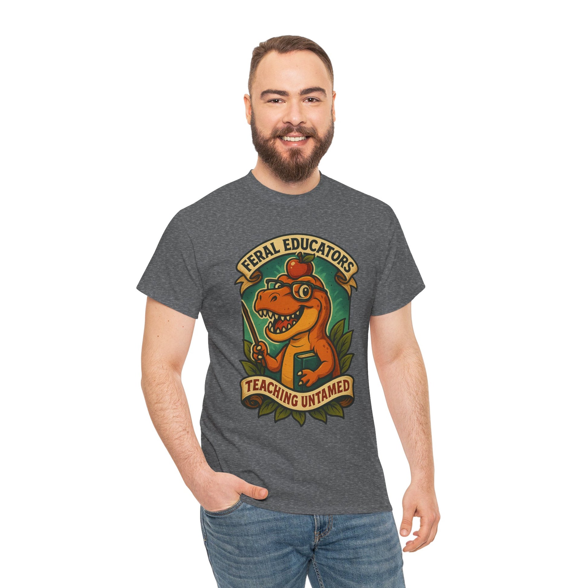 Feral Educators Tee, Fun Teacher Shirt, Unisex Cotton Tee, Gift for Educators, Classroom Apparel, Teacher Appreciation Day