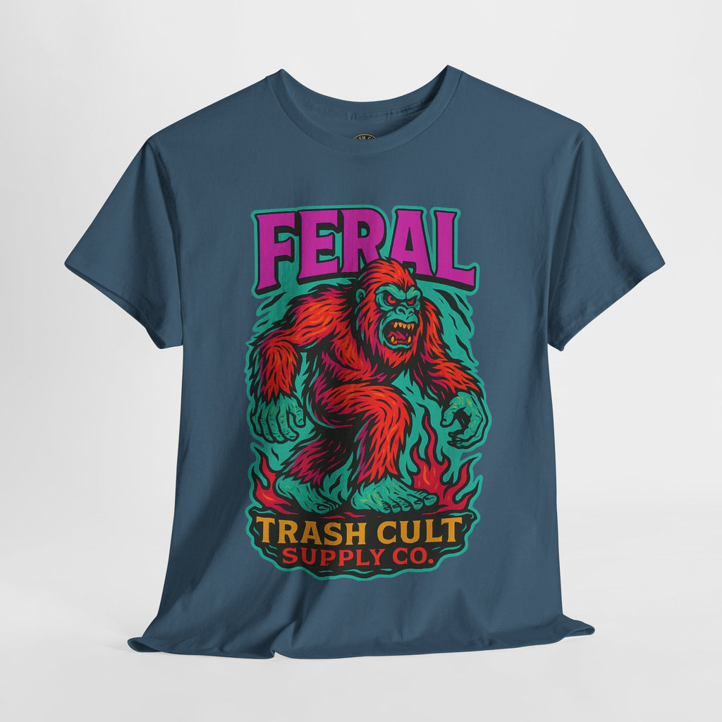 FERAL Bigfoot Shirt – Trashcore Bold Colors | Trash Cult Supply Co | Gildan 5000 Tee