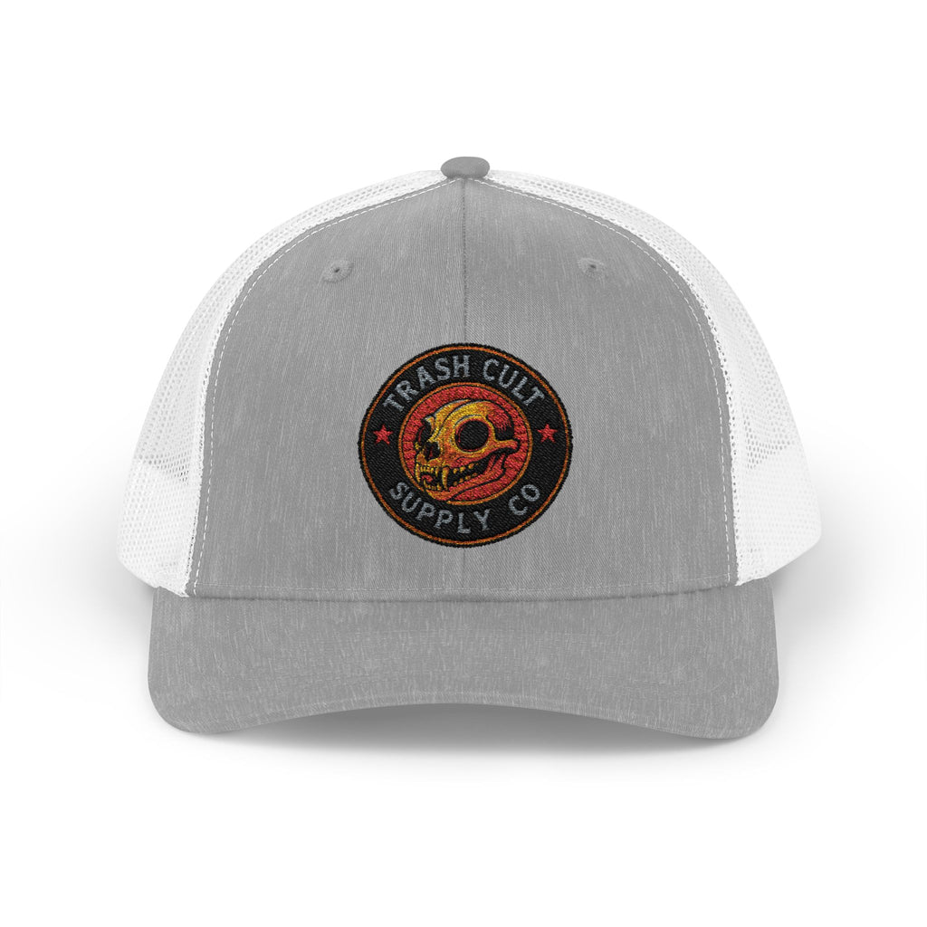 Trash Cult Supply Co. Trucker Hat – Embroidered Logo Snapback Cap