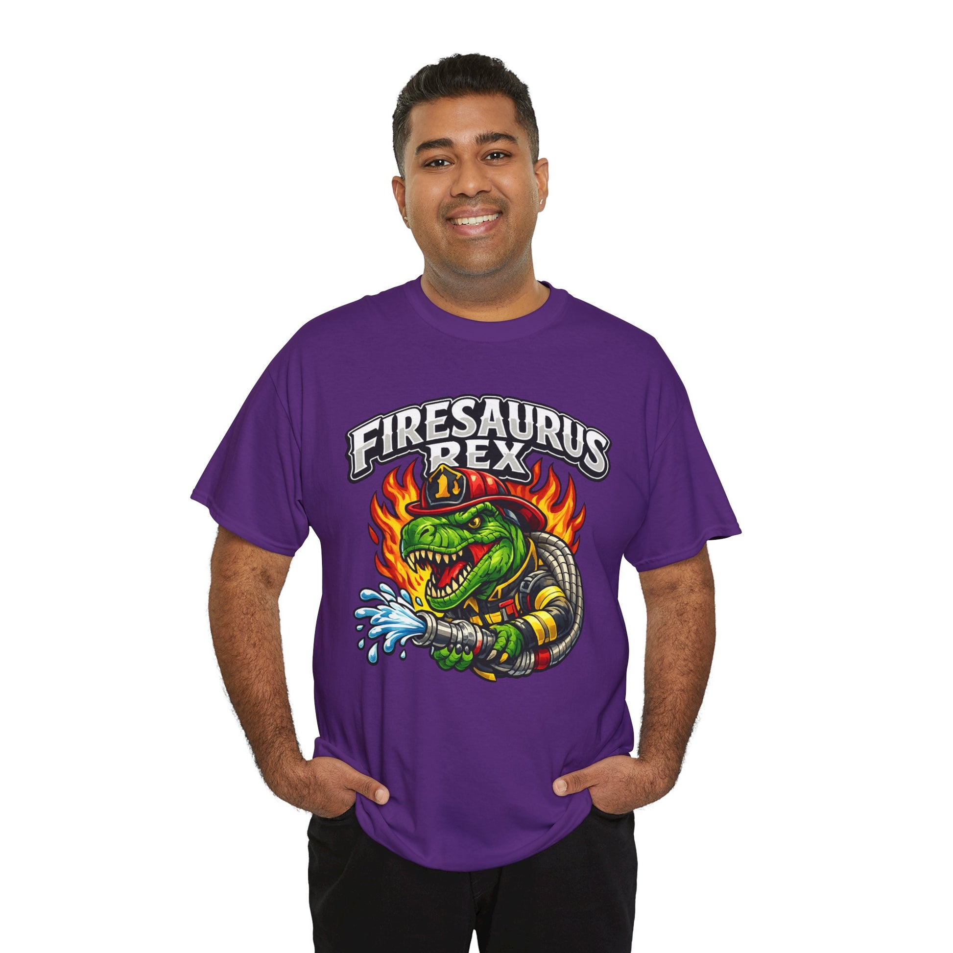 Firesaurus Rex T-Shirt — Funny Firefighter Dinosaur Tee