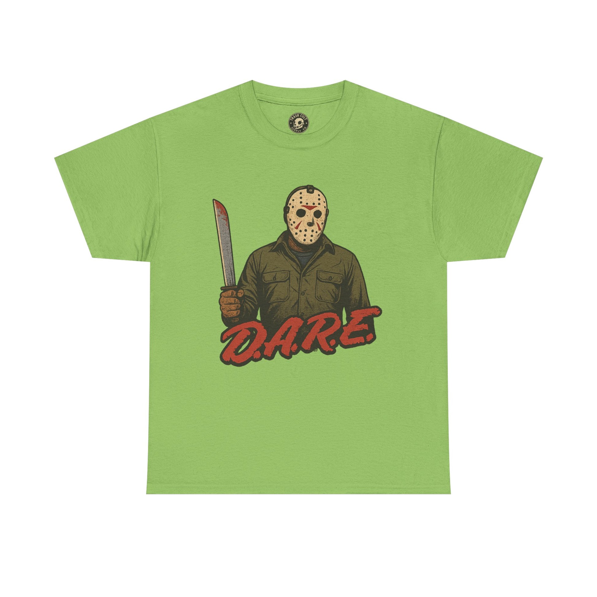 Jason Voorhees D.A.R.E. Parody Shirt – 1980s Horror Meme Tee | Gildan 5000 Slasher Graphic