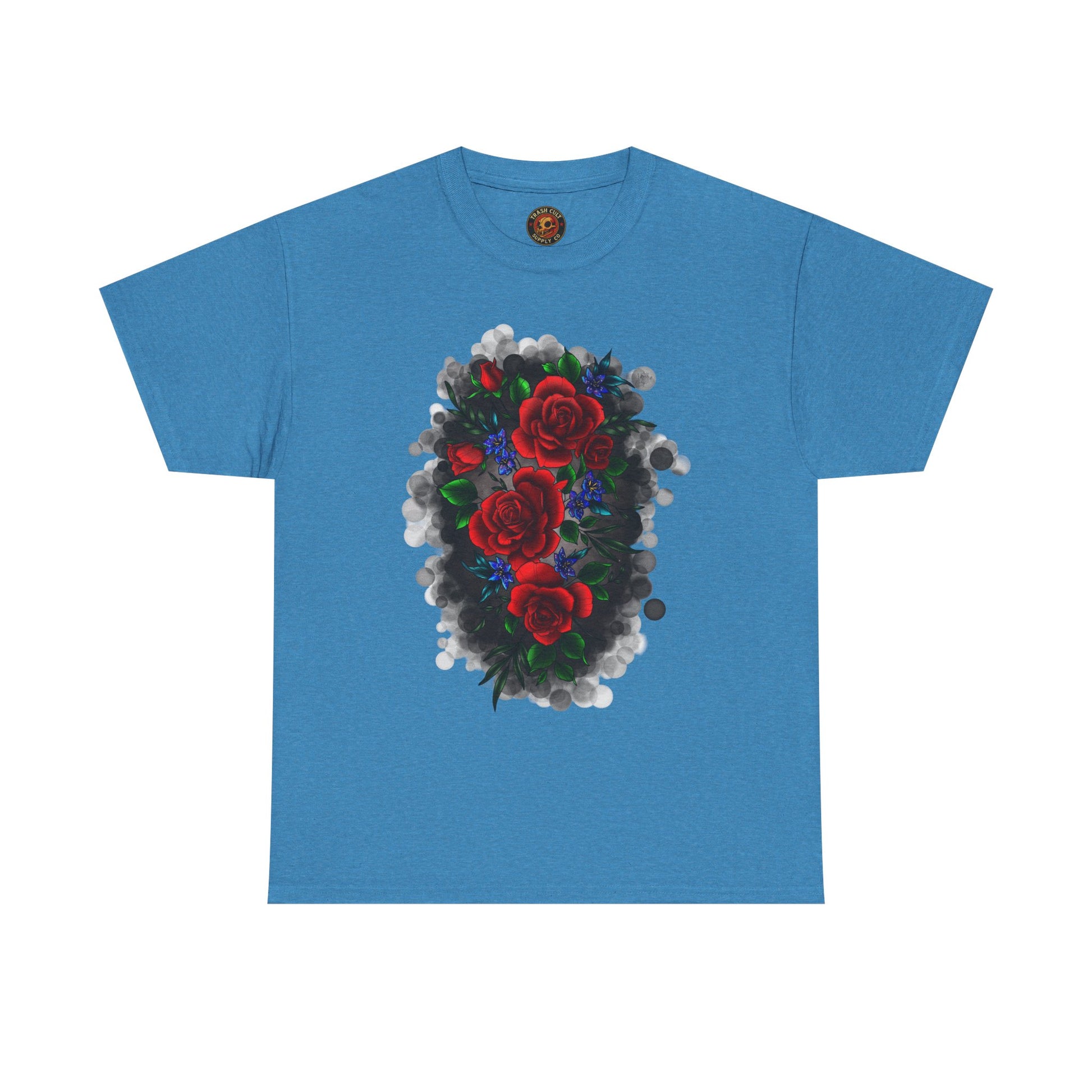 Floral Smoke Tattoo T-Shirt – Lara Davenport x Trash Cult Supply Co. Collab (Gildan 5000)