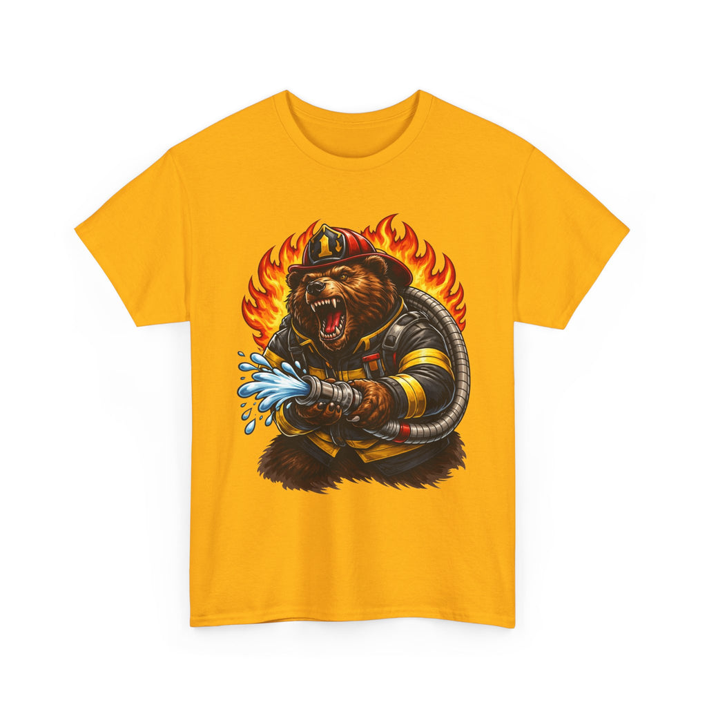 Firefighter Bear T-Shirt – Brave Fireman Graphic Tee