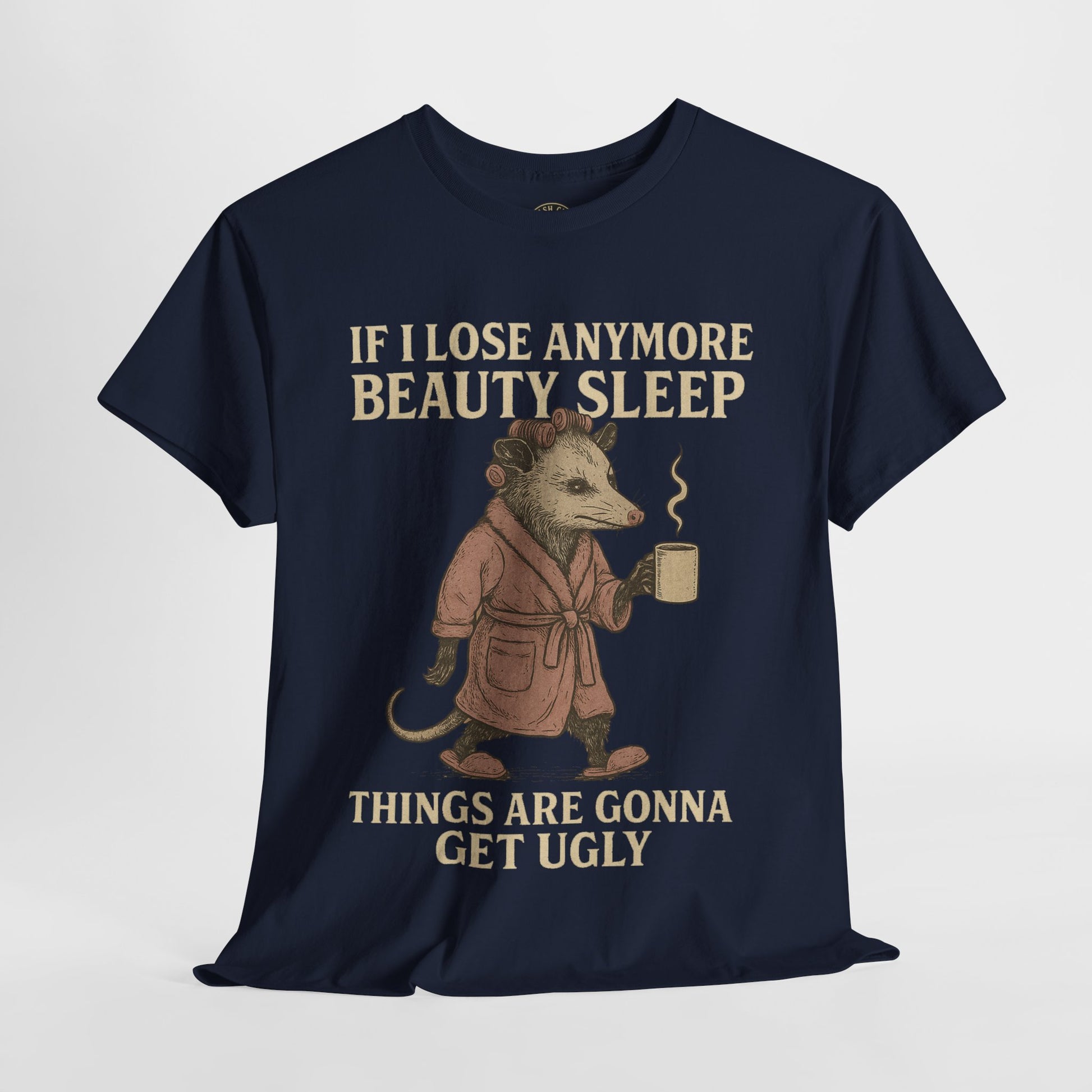 Funny Unisex Heavy Cotton Tee - "If I Lose Anymore Beauty Sleep, Things Are Gonna Get Ugly" - Gift, Sleepwear, Humor, Casual Wear, [...]