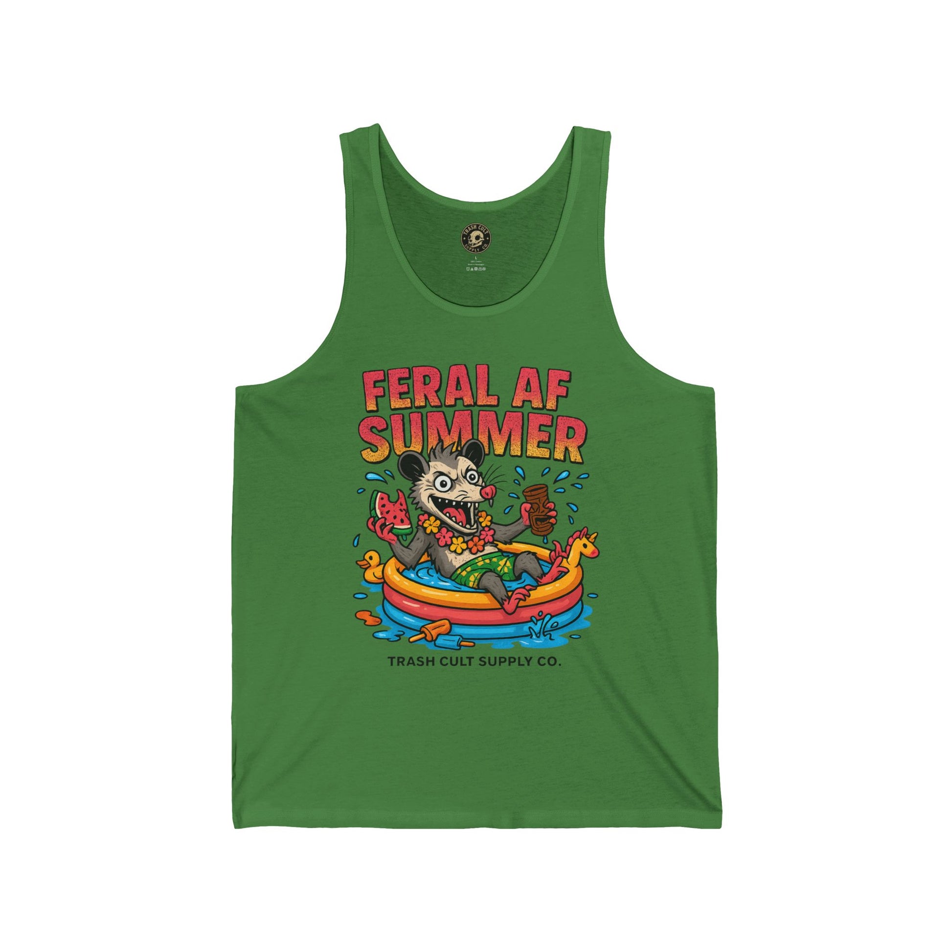 Feral AF Summer Possum Jersey Tank Top | Trash Cult Supply Co.